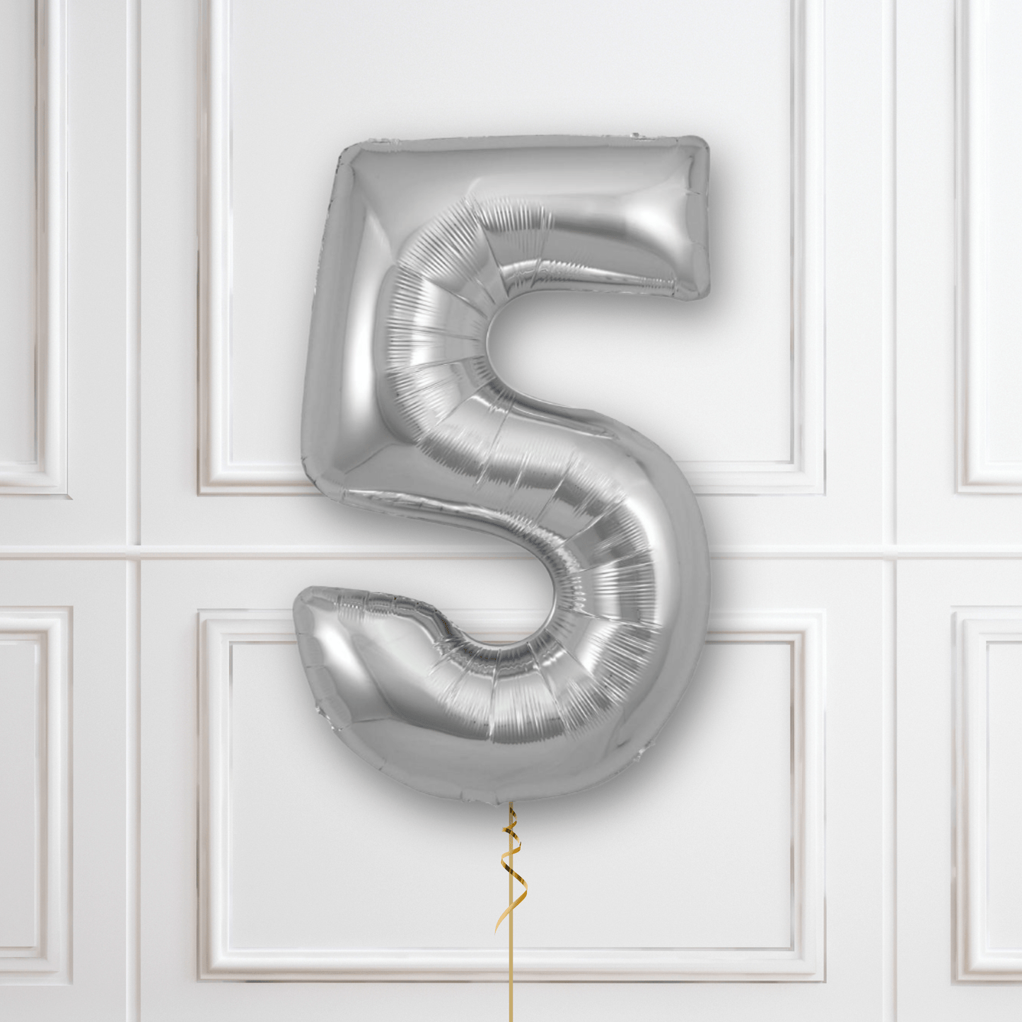 Large Silver Foil Number Balloons | The Party Hut