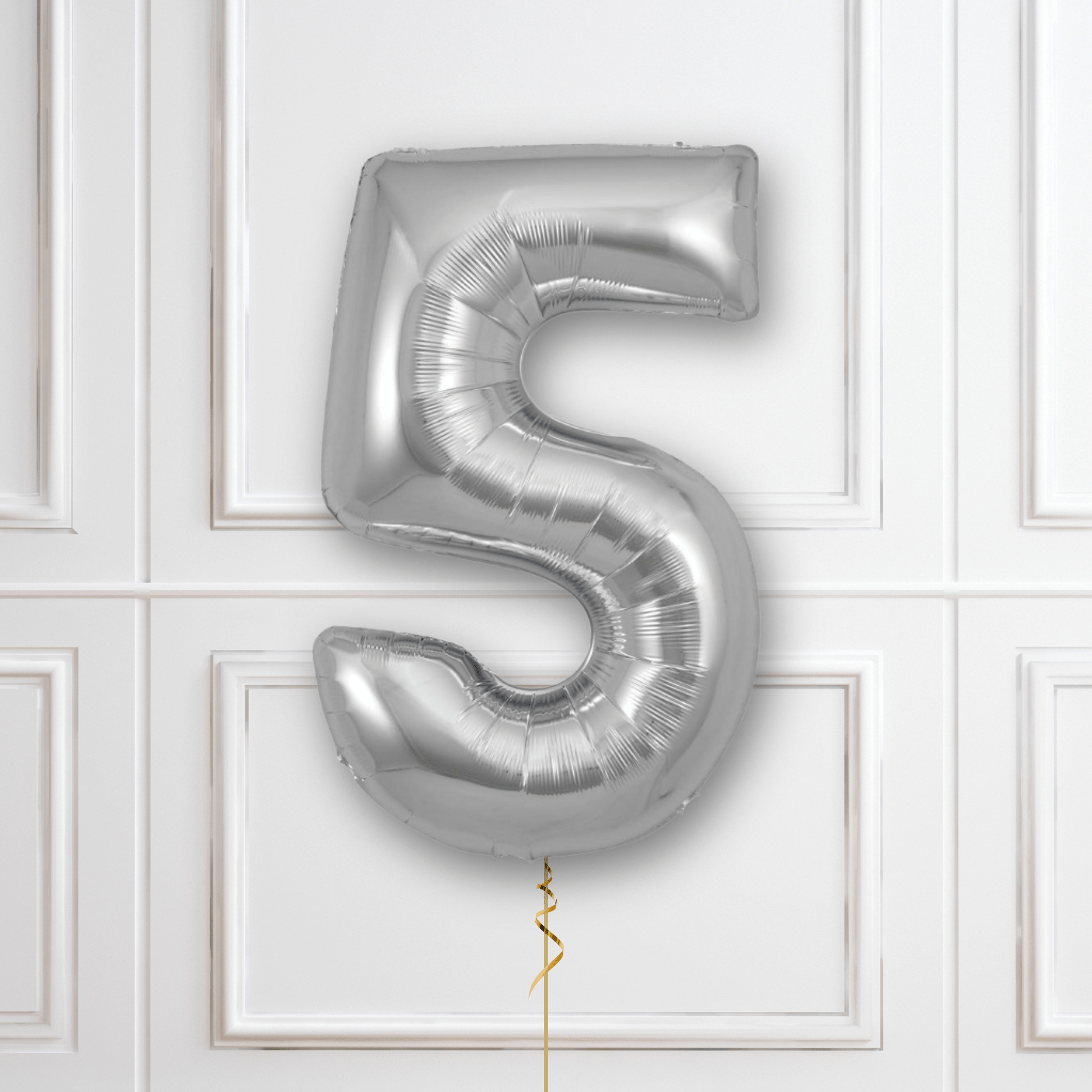 Large Silver Foil Number Balloons