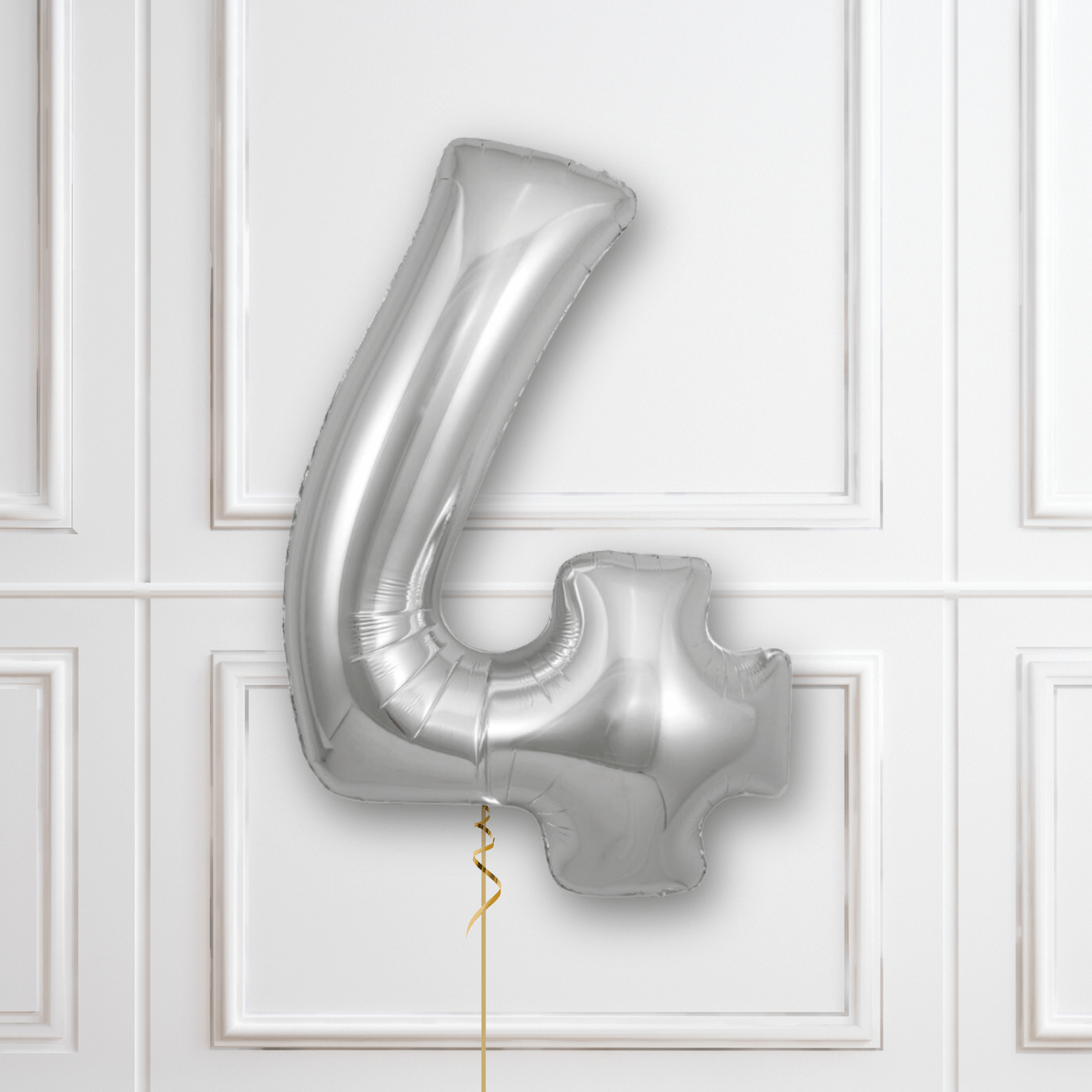 Large Silver Foil Number Balloons