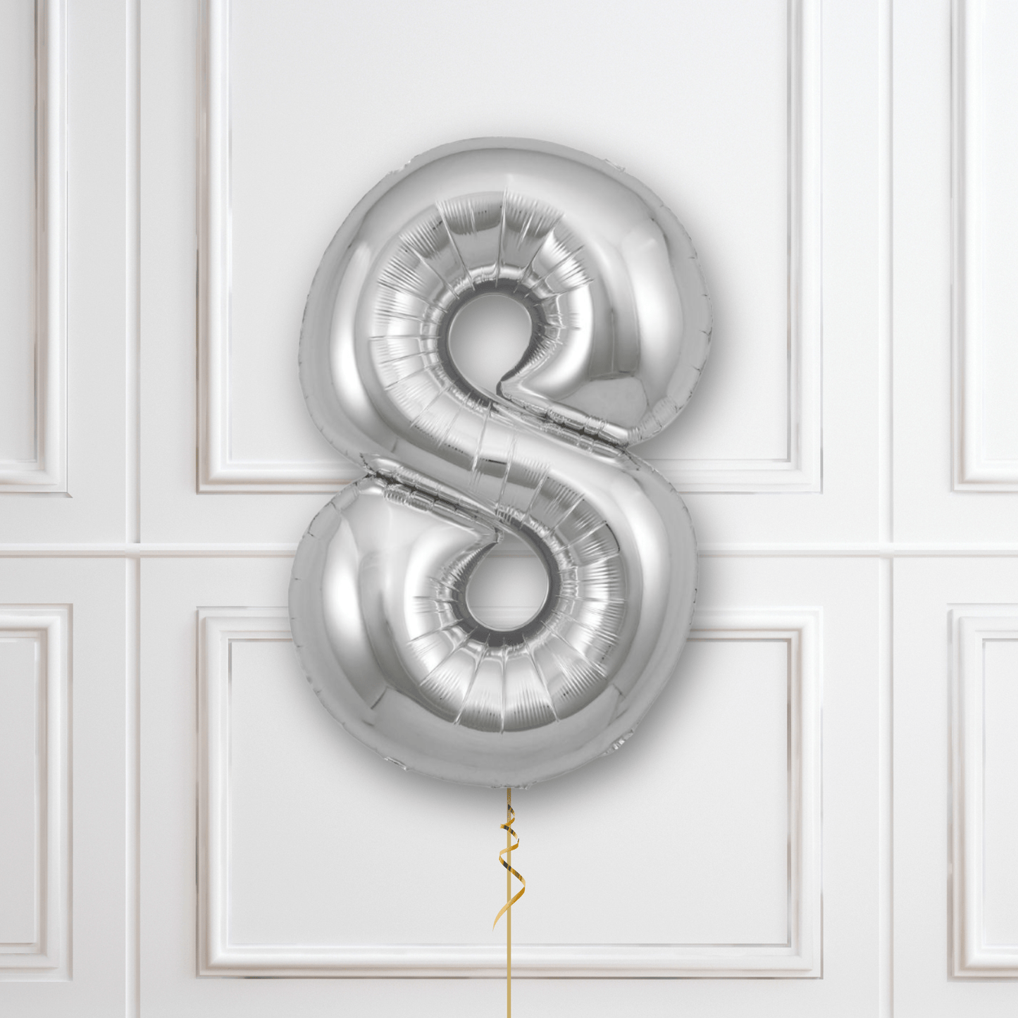 Large Silver Foil Number Balloons | The Party Hut