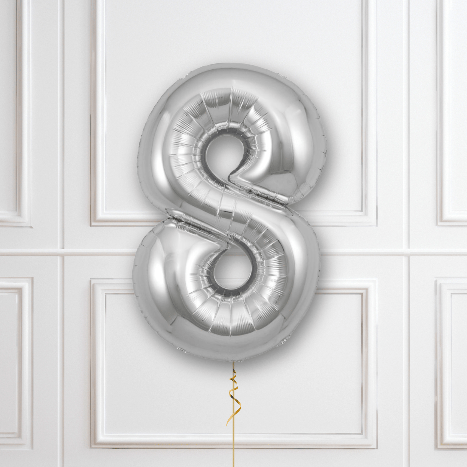 Large Silver Foil Number Balloons