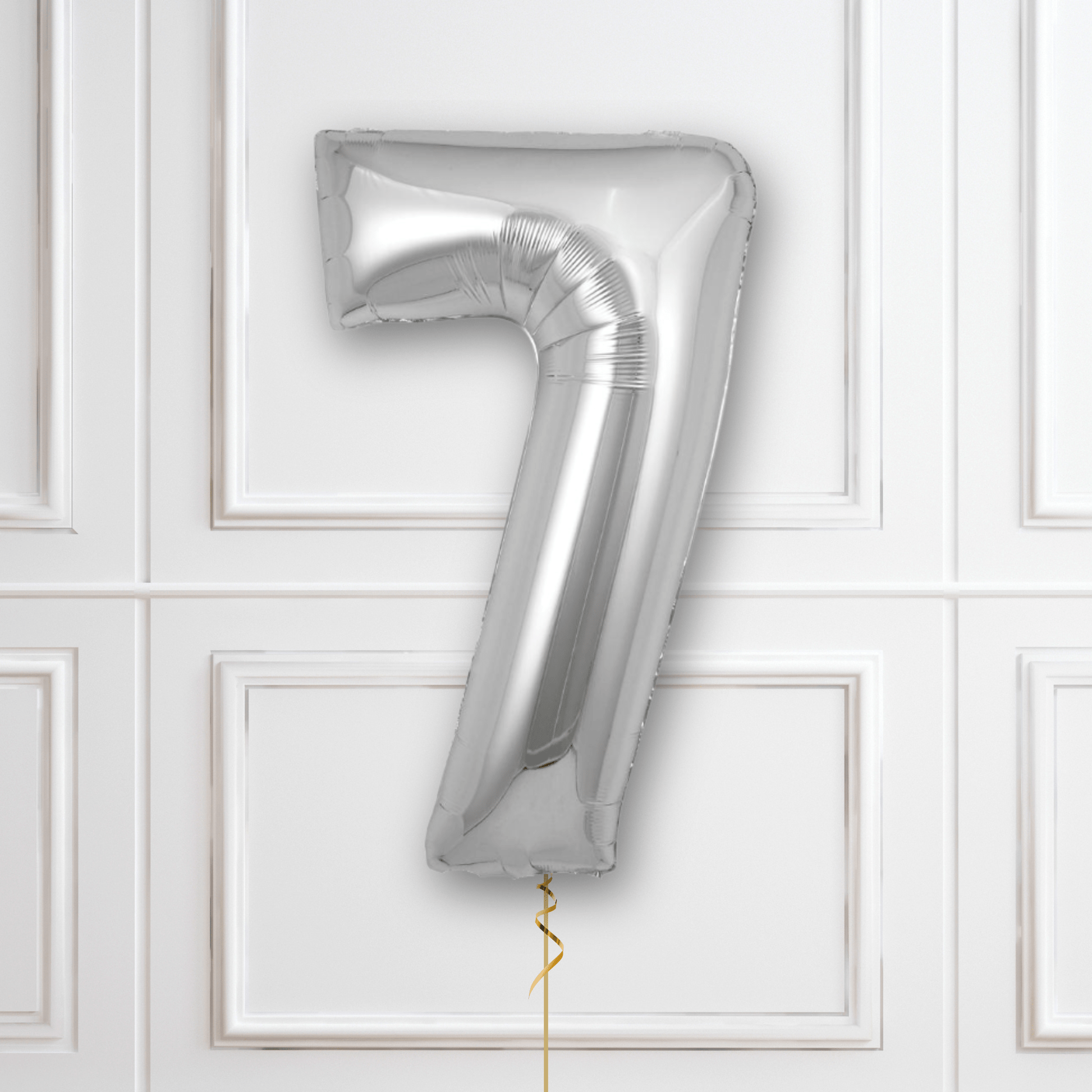 Large Silver Foil Number Balloons