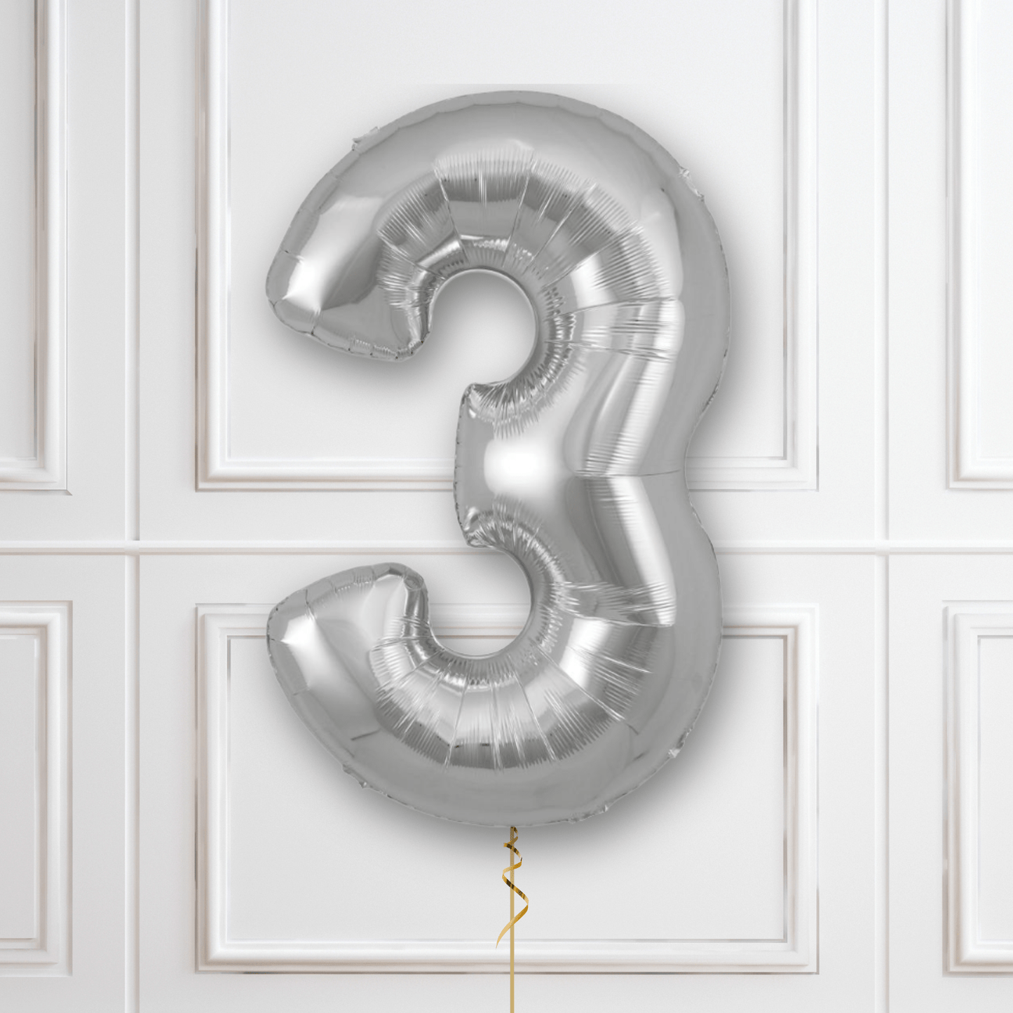 Large Silver Foil Number Balloons | The Party Hut