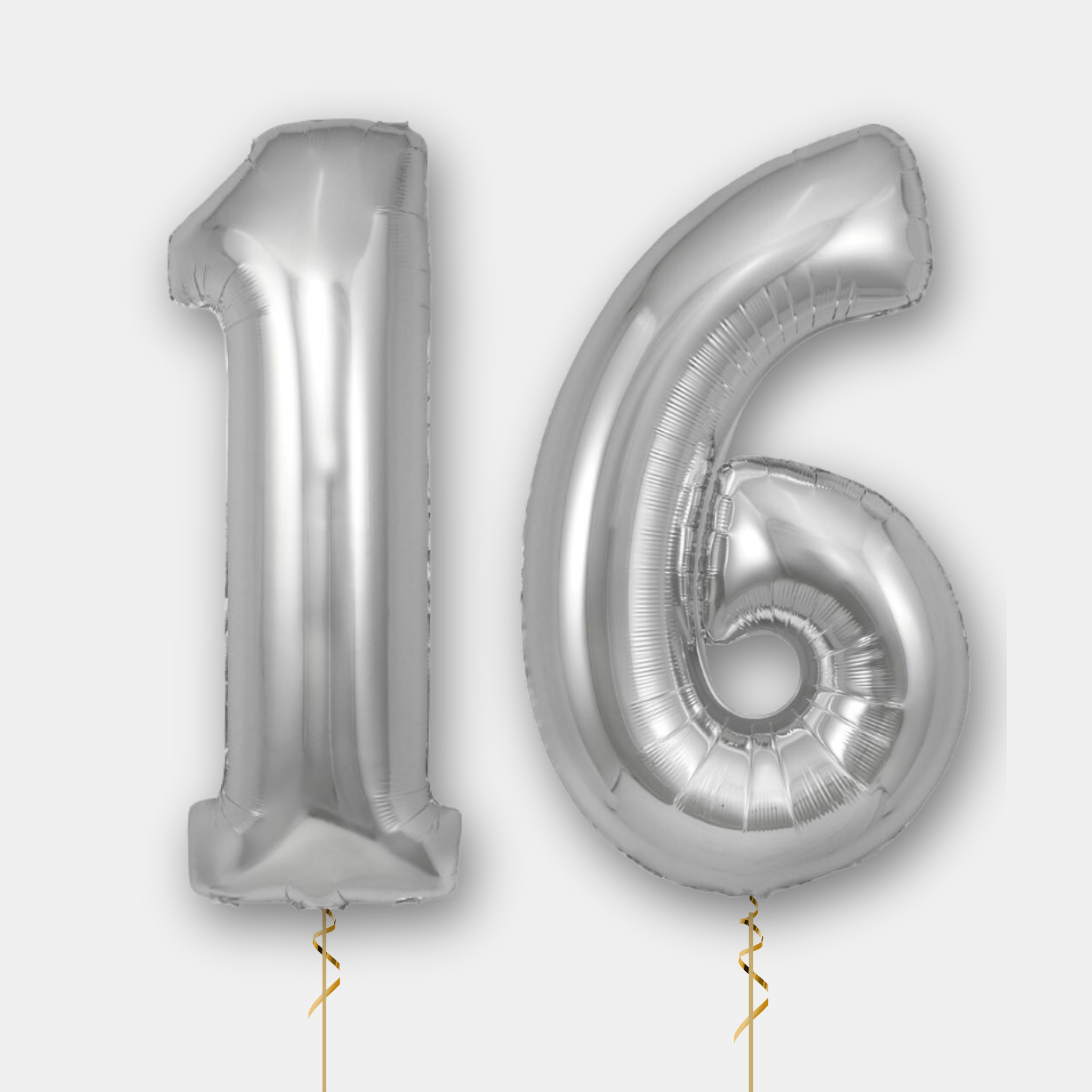 Large Silver Foil Number Balloons | The Party Hut