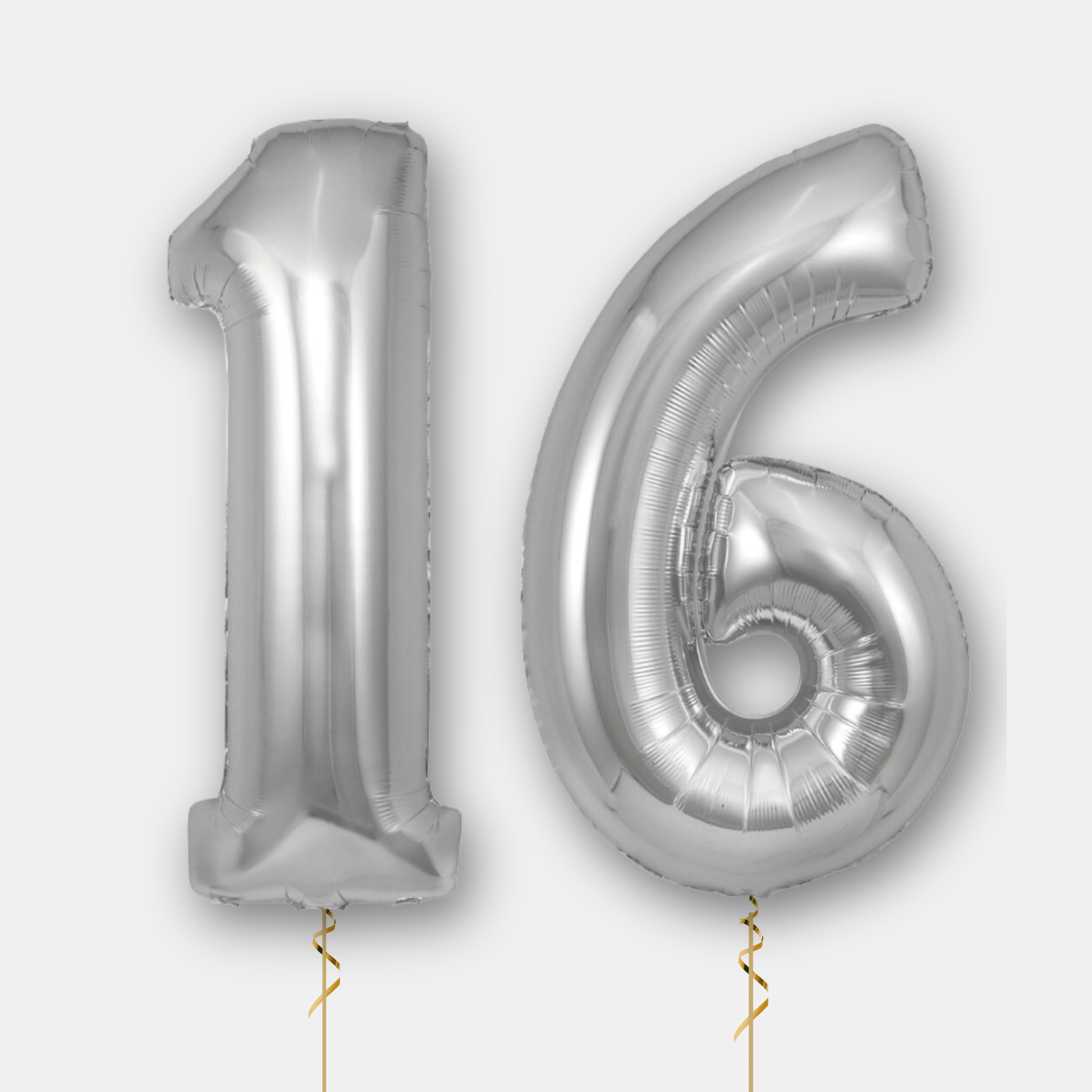 Large Silver Foil Number Balloons