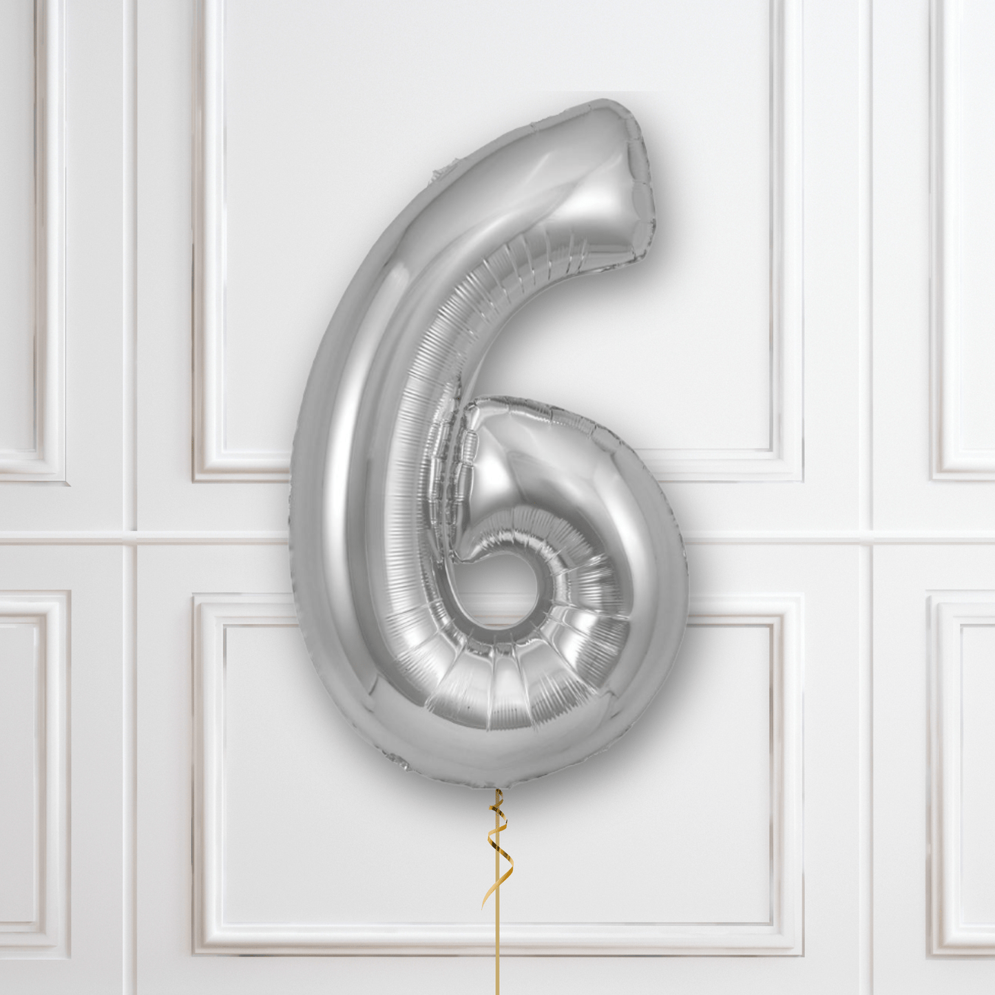 Large Silver Foil Number Balloons | The Party Hut