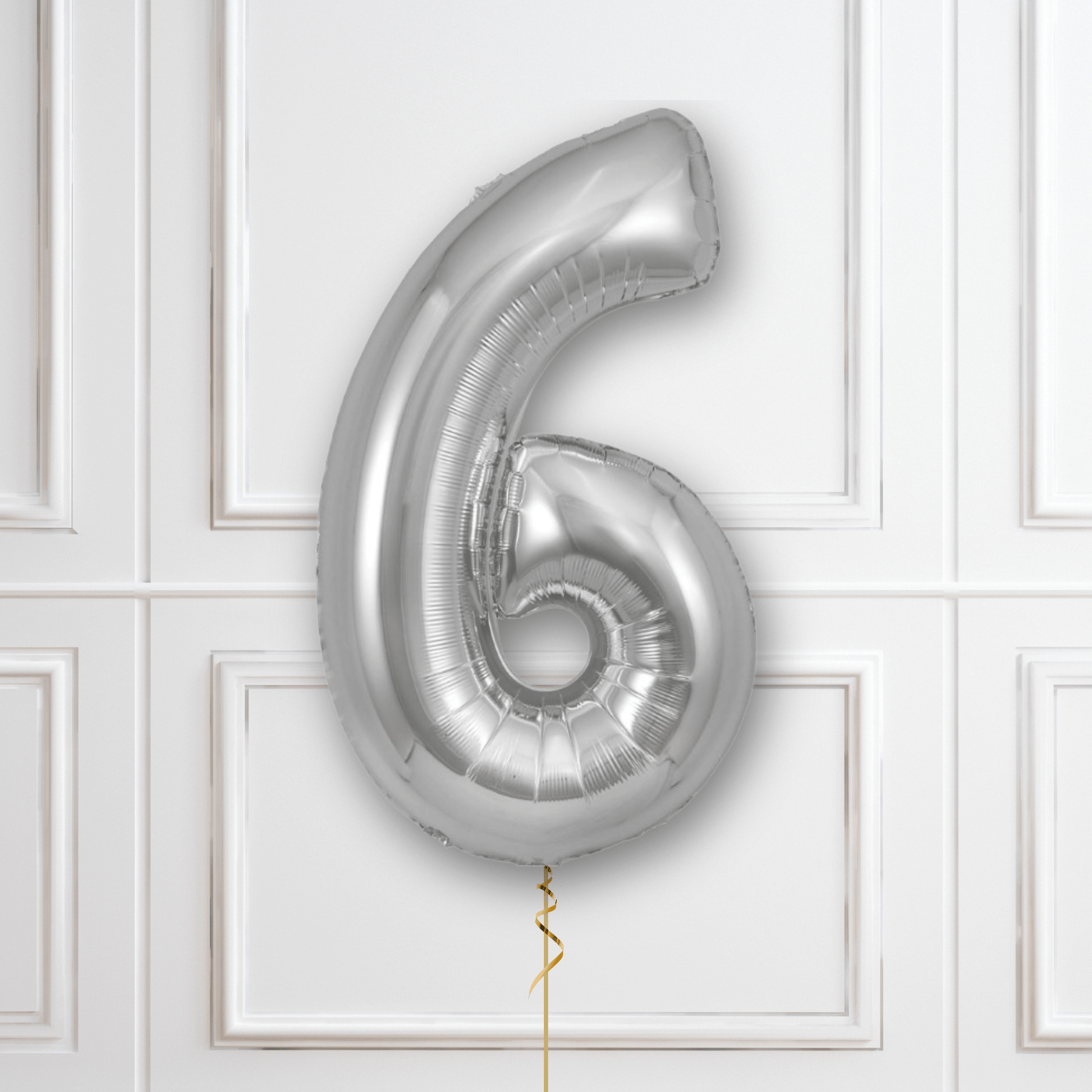 Large Silver Foil Number Balloons