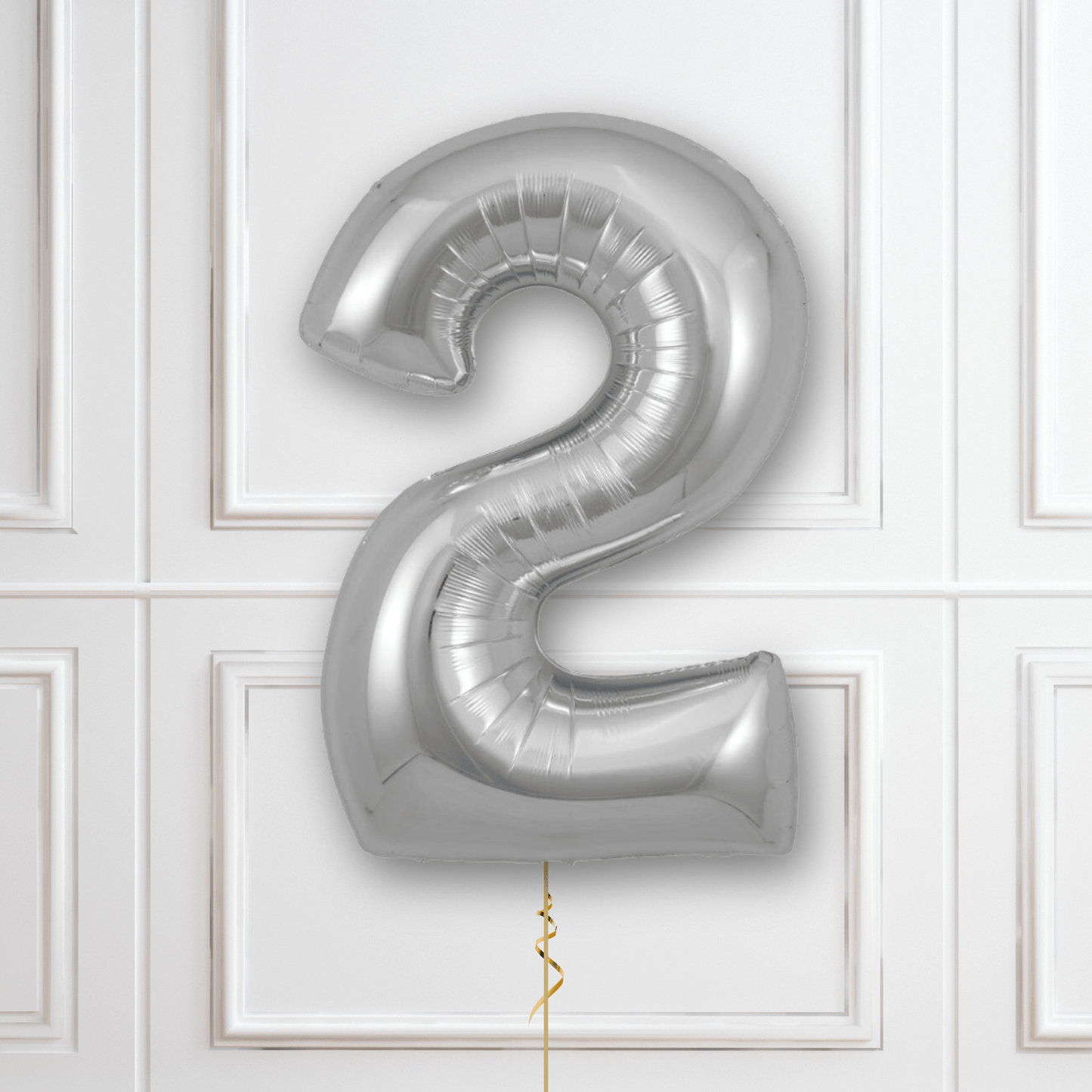 Large Silver Foil Number Balloons | The Party Hut