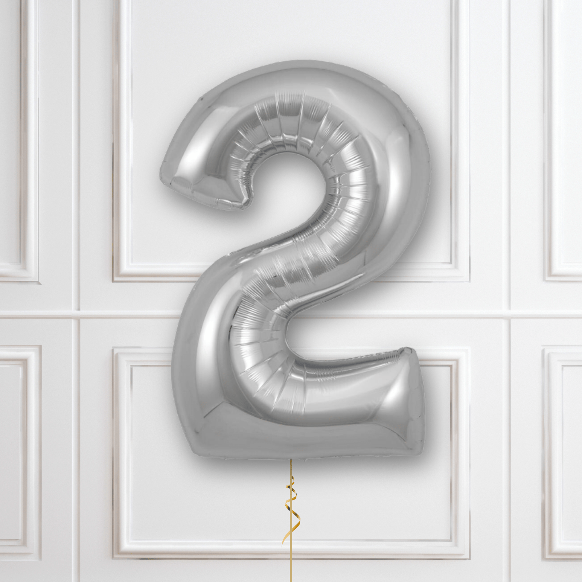 Large Silver Foil Number Balloons