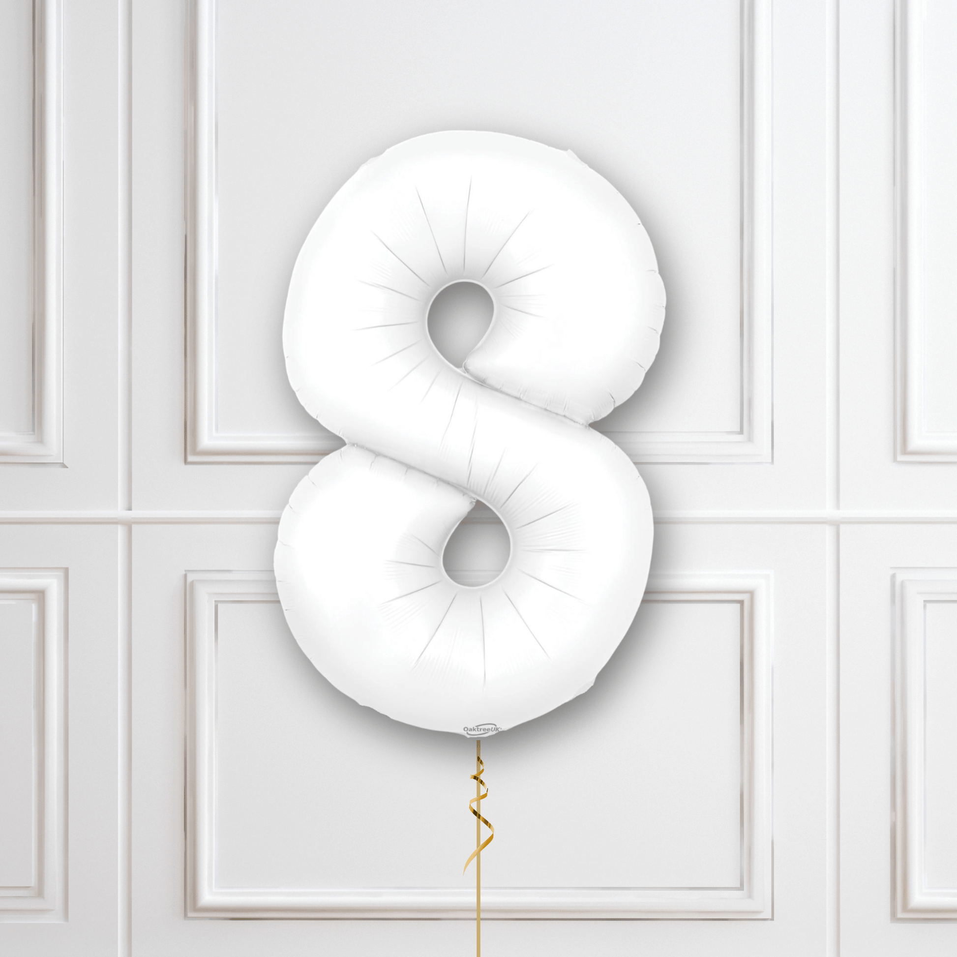 Large White Foil Number Balloons