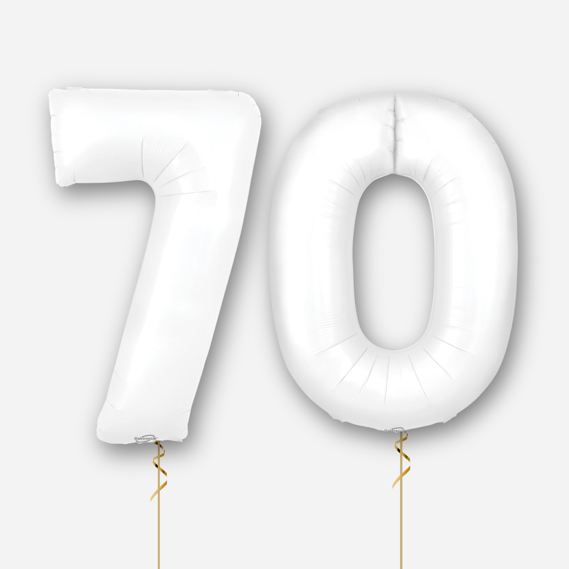 Large White Foil Number Balloons