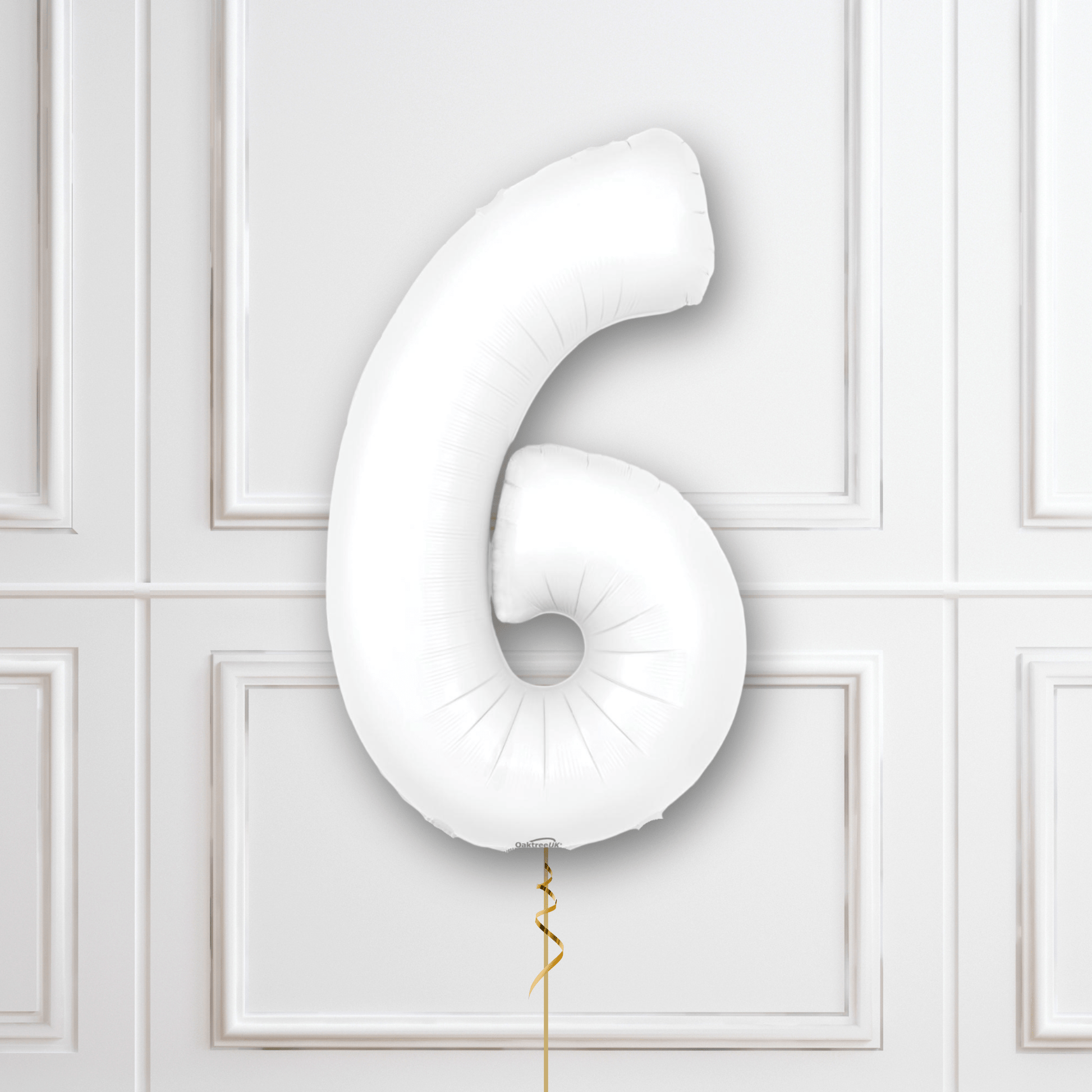 Large White Foil Number Balloons