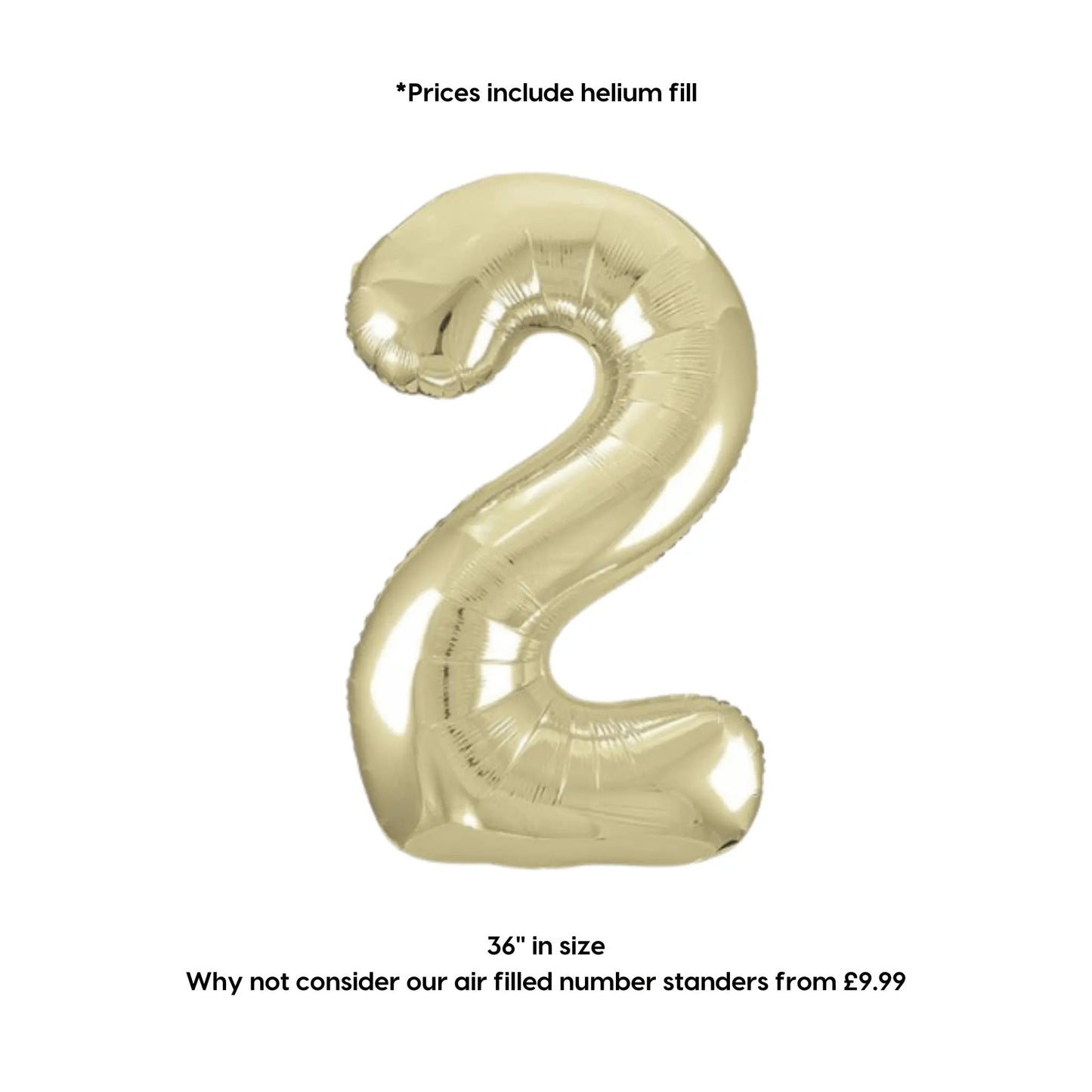 Large White Gold Foil Number Balloons | The Party Hut