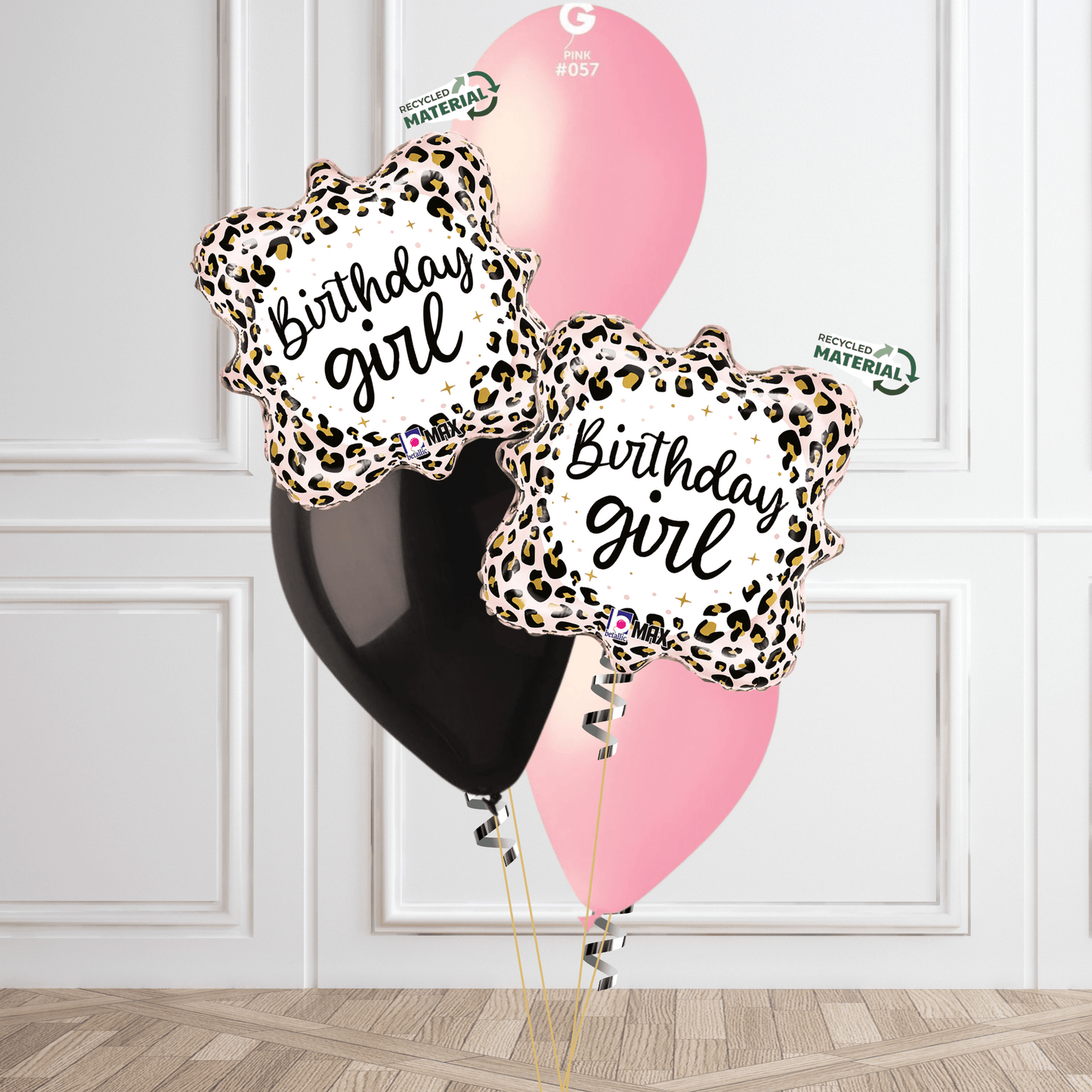 Leopard Print "Birthday Girl" Balloon Bouquet - Eco - Friendly Glam | The Party Hut