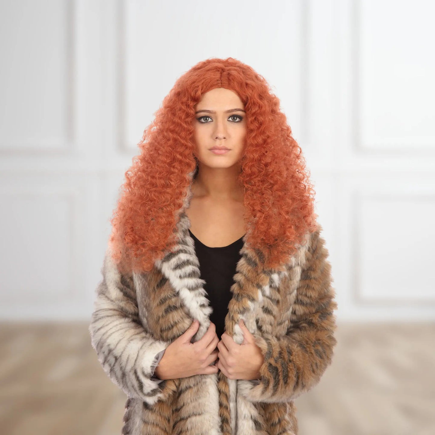 Long Auburn Frizzy Wig - Bold Costume Hairpiece | The Party Hut