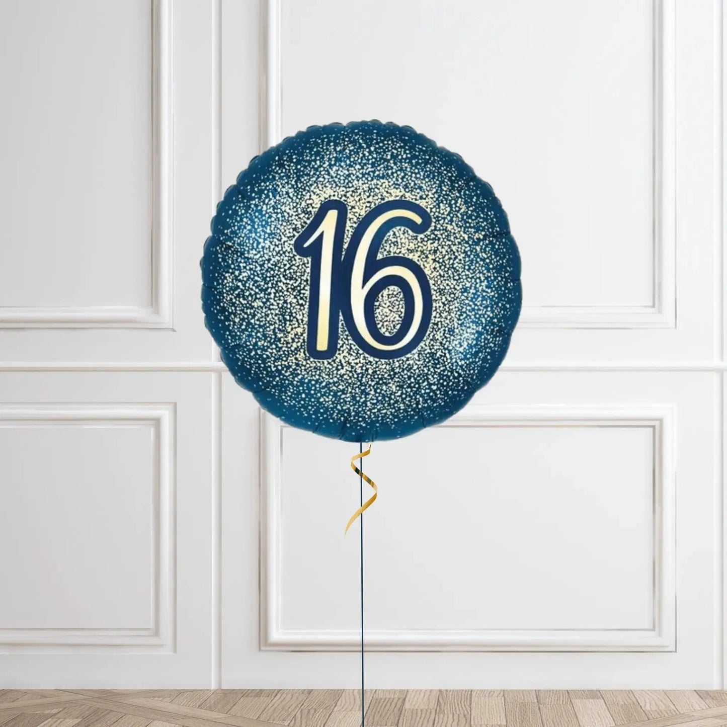 Luxury Navy and Gold 16th Birthday Balloon Bouquet – Glitter Design | The Party Hut