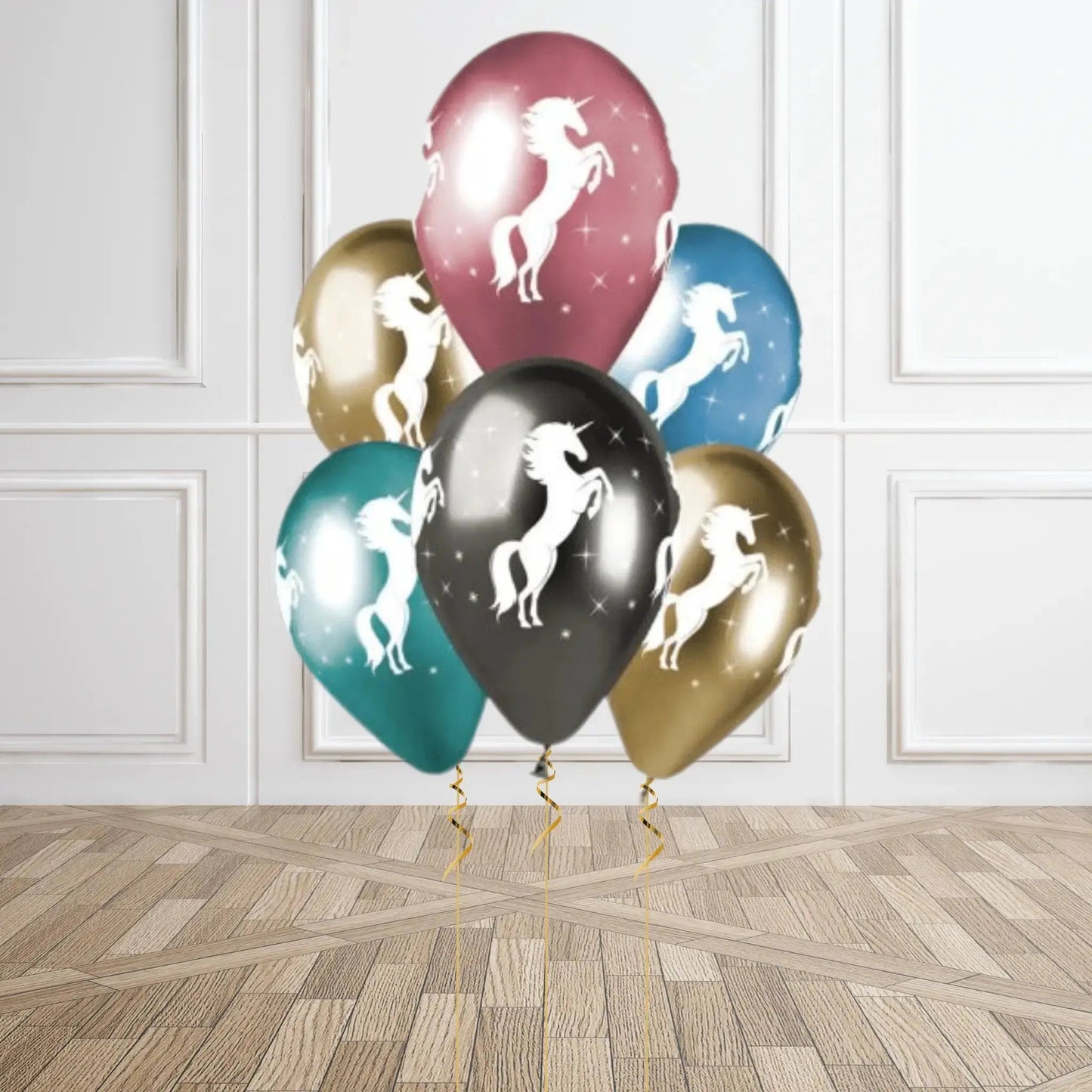 Majestic Metallic Unicorn Balloons – Pack of 6 Latex Balloons | The Party Hut