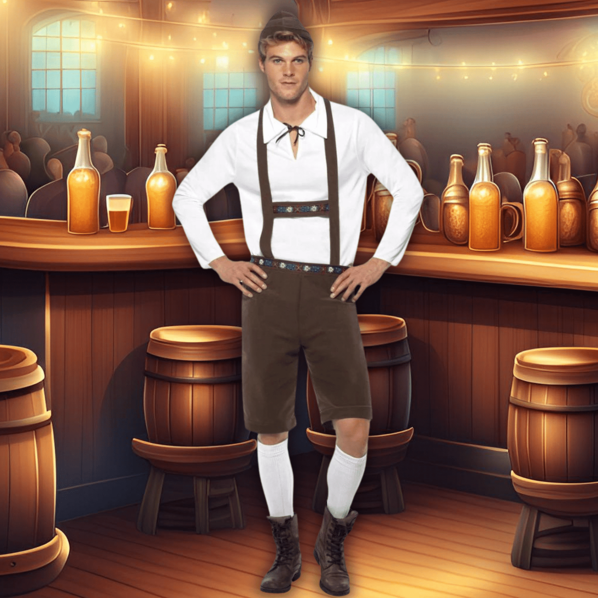 Men's Bavarian Costume in Brown