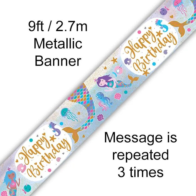 Mermaid Birthday Banner | The Party Hut