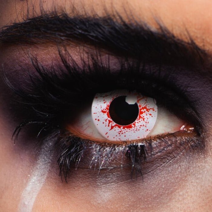 MesmerEyez Bloodshot Drops Coloured Contact Lenses – Creepy, Distorted Look (1 DAY) | The Party Hut