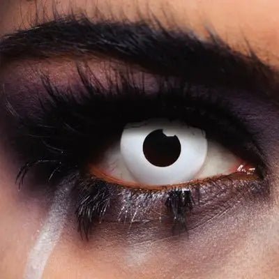 MesmerEyez White Out Coloured Contact Lenses – Intense, Ghostly Look (1 DAY) | The Party Hut