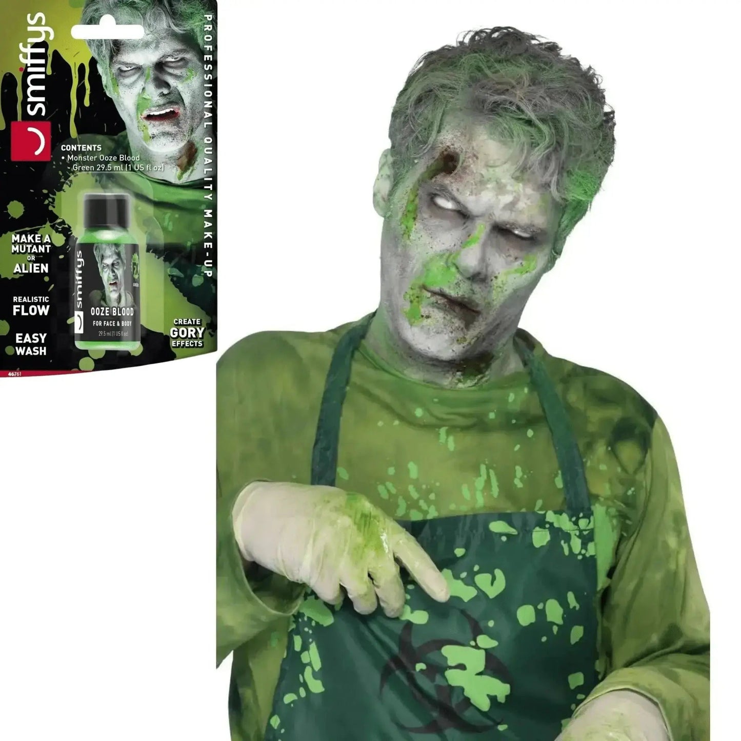 Monster Ooze Blood, Green, 29.75ml/1 US fl.oz | The Party Hut