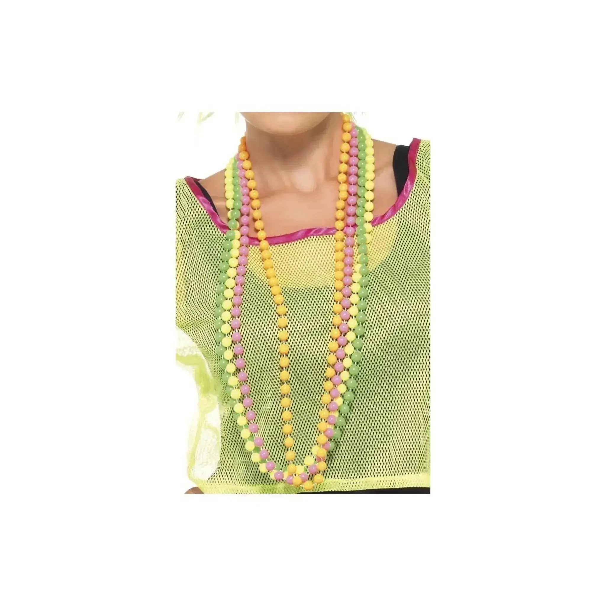 Neon Beaded Necklace | The Party Hut