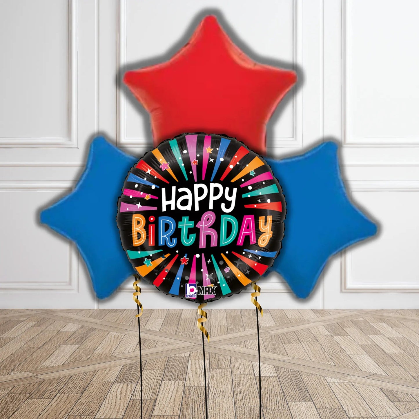 Neon Burst Birthday Balloon Bouquet | The Party Hut