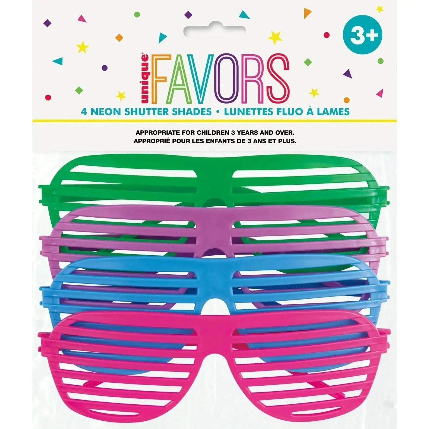 Neon Glasses 4pk | The Party Hut