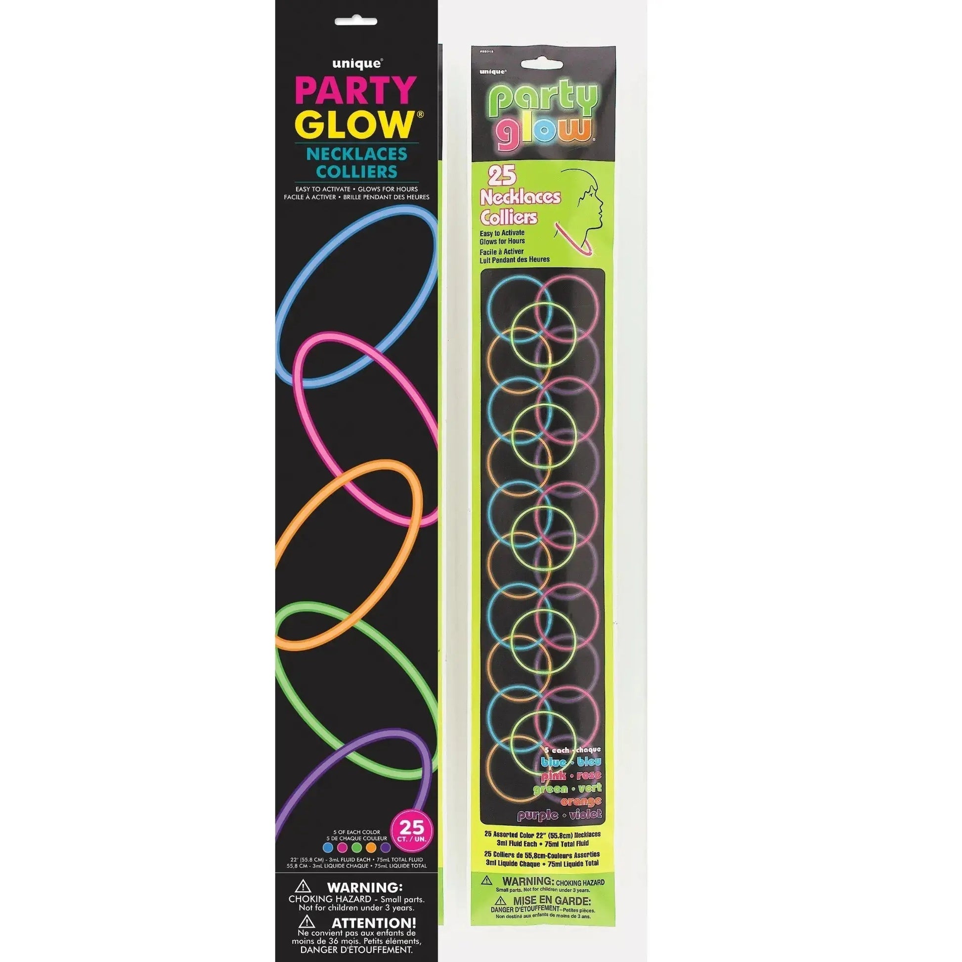 Neon Glow Necklaces 25pk