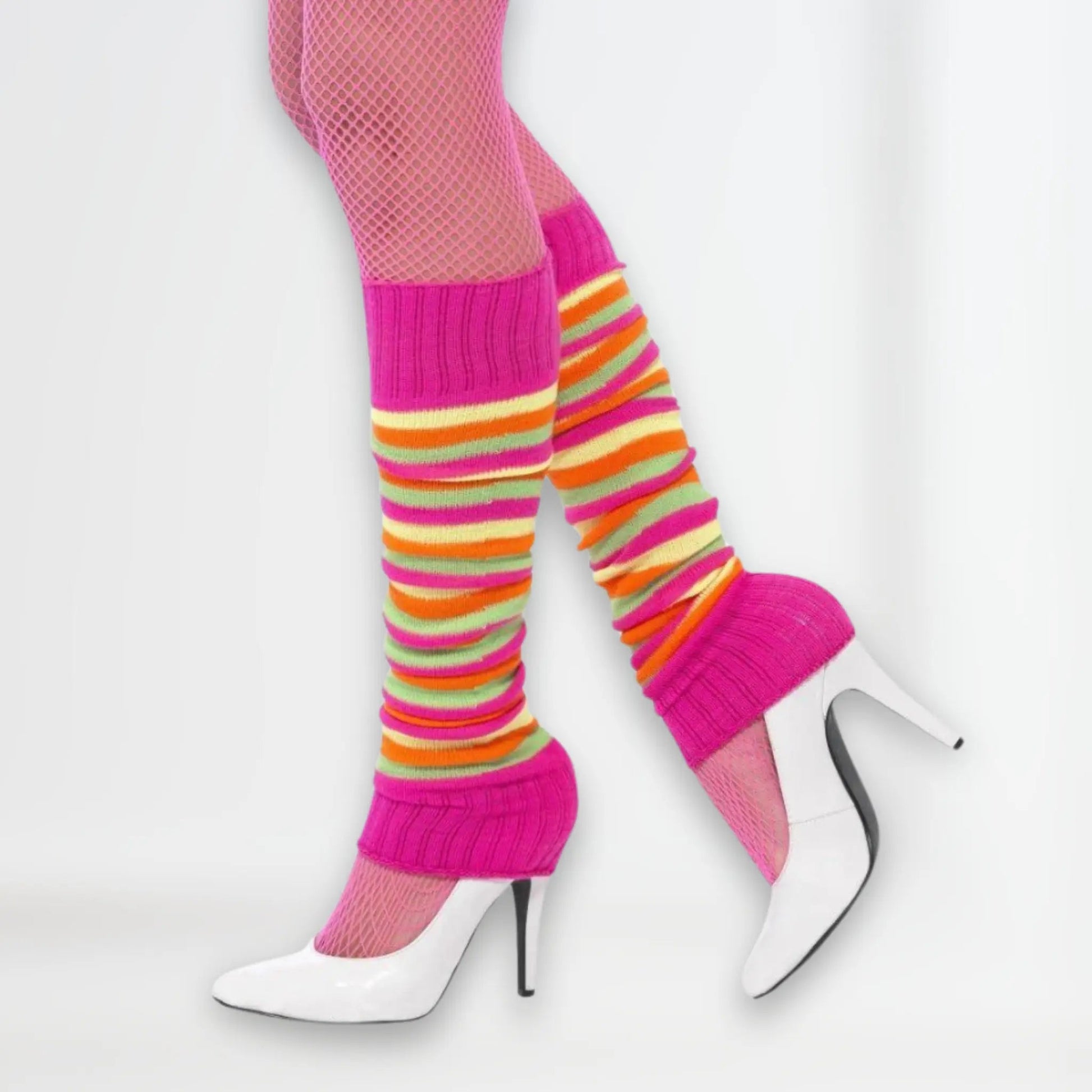 Neon Striped Legwarmers