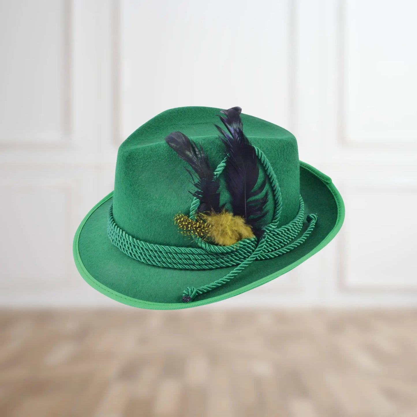 Oktoberfest Green Felt Hat - Traditional Bavarian Style | The Party Hut