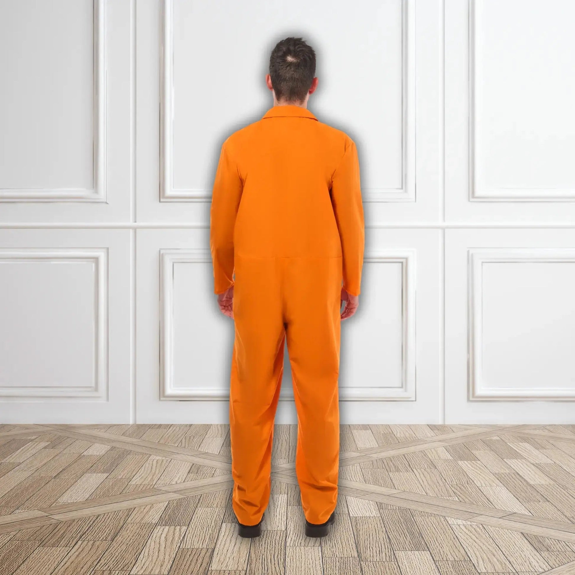 Orange Convict - Prisoner Boiler Suit with Handcuffs