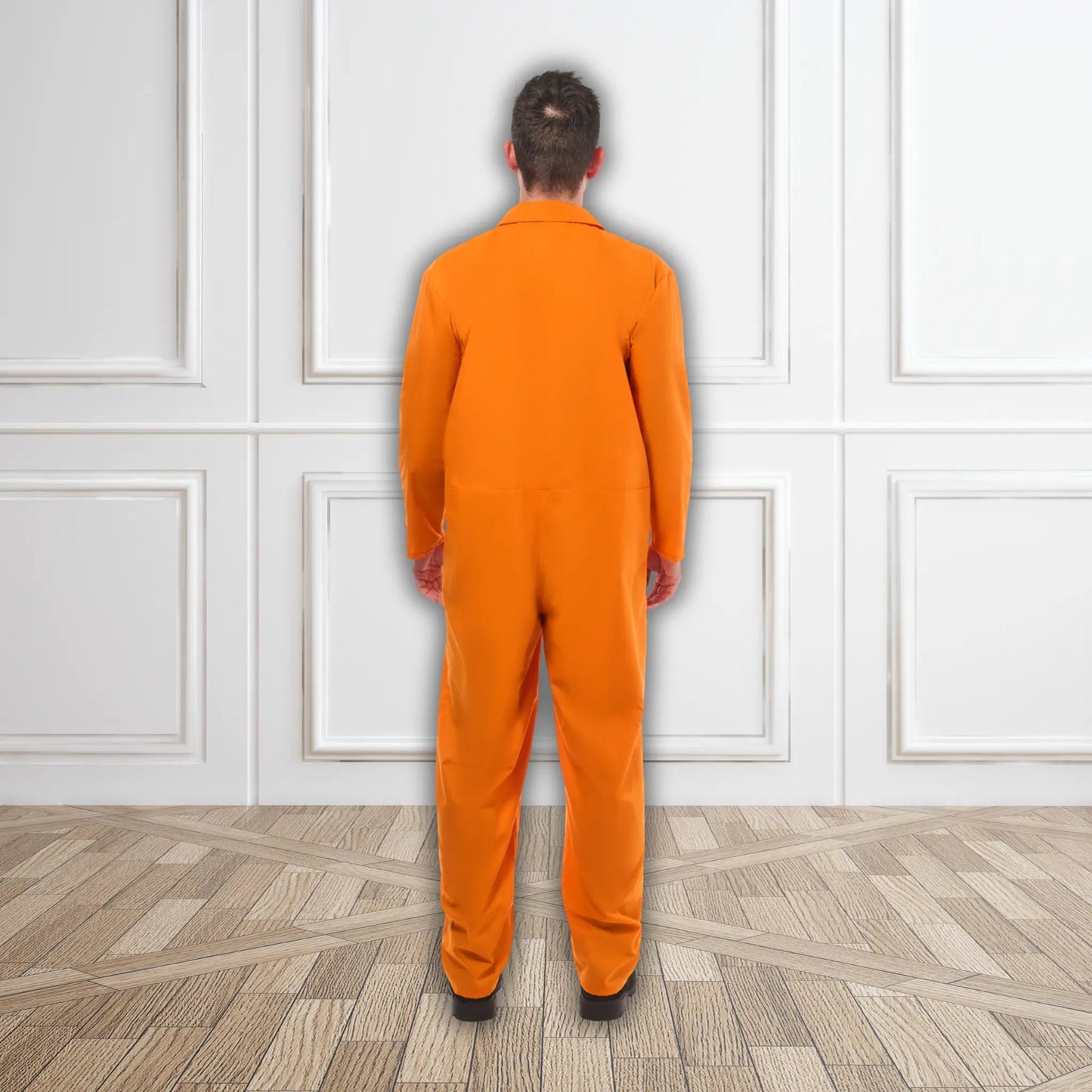 Orange Convict - Prisoner Boiler Suit with Handcuffs | The Party Hut