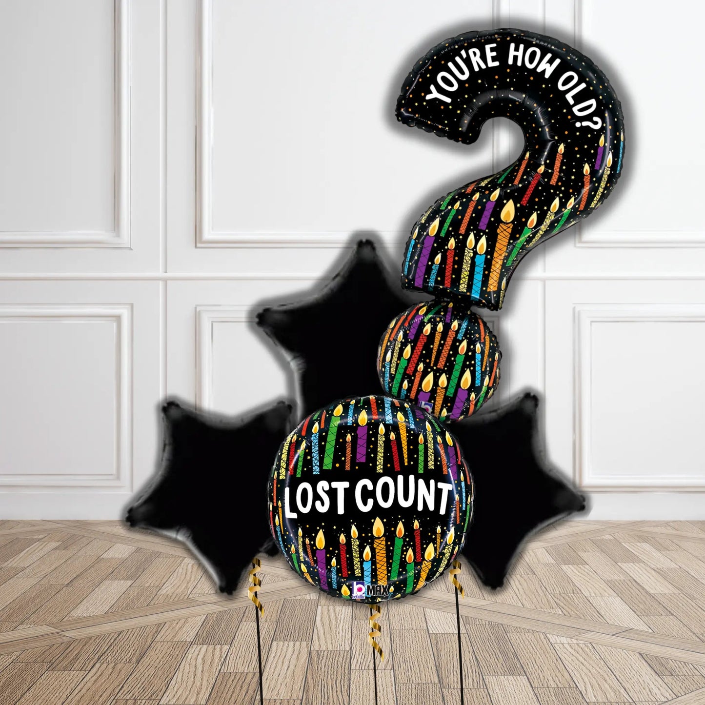 Over - the - Hill Question Mark Birthday Balloon Bouquet | The Party Hut