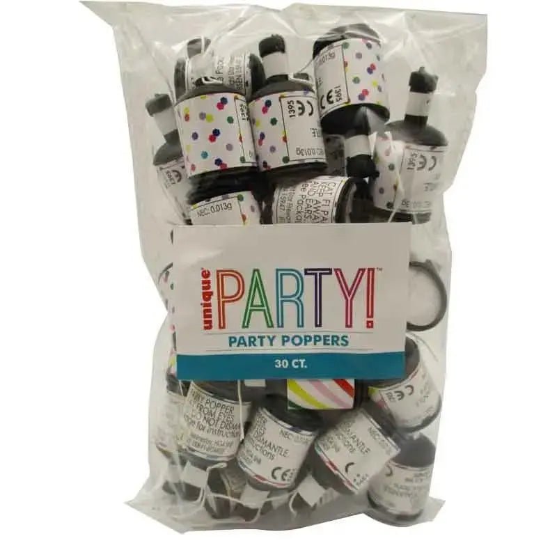 Pack of 30 Party Poppers