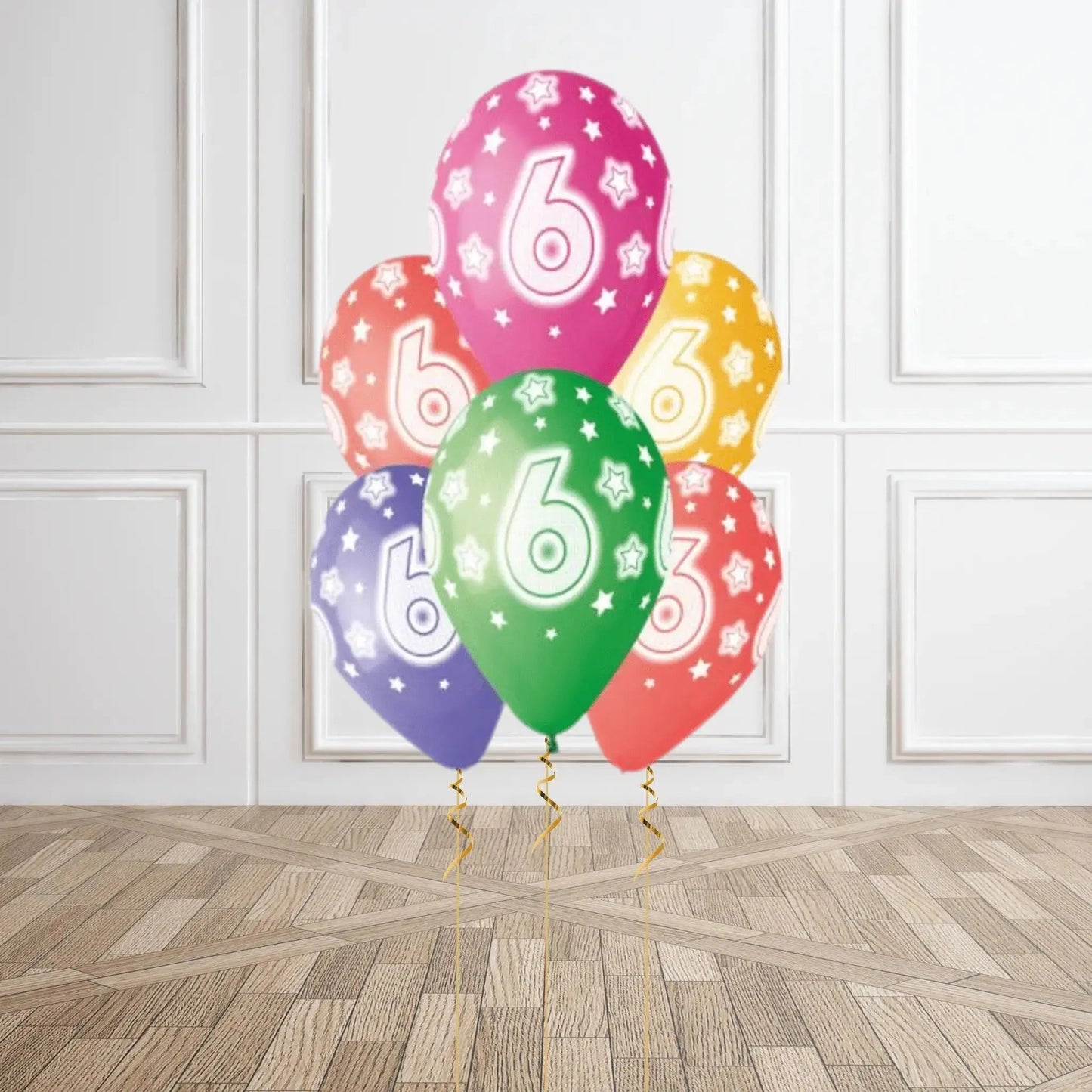 Pack of 6 6th Birthday Balloon - Helium Option Available | The Party Hut