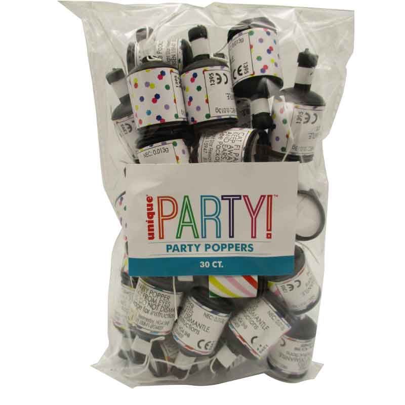 Party Poppers 30pk | The Party Hut