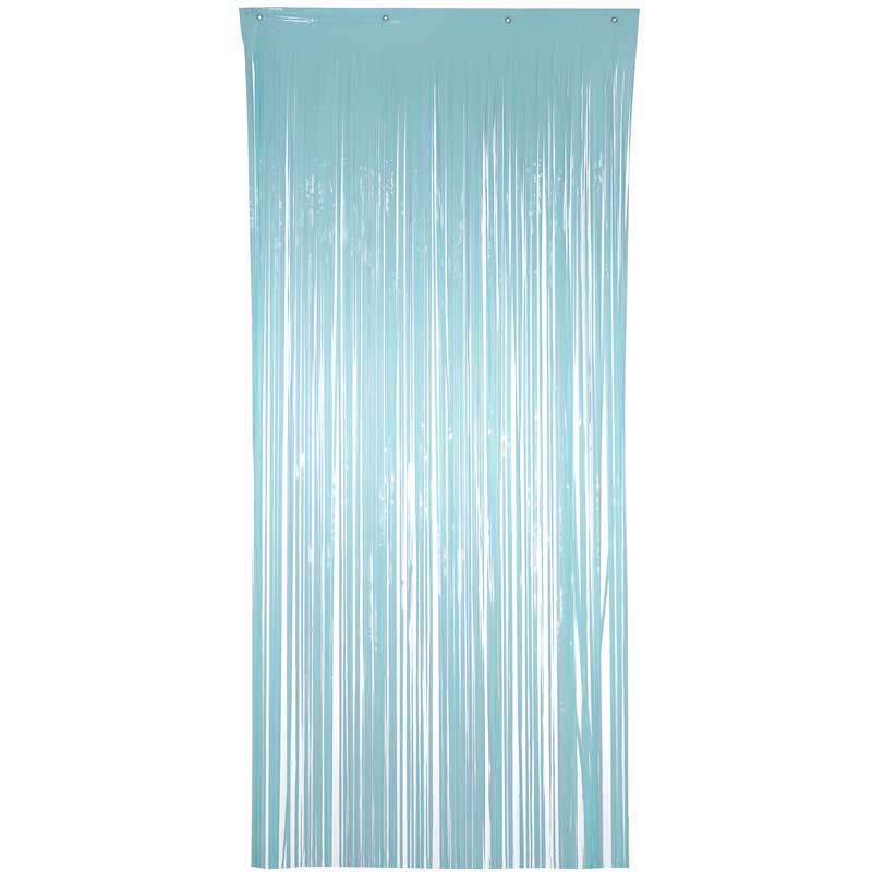 Pastel Blue Foil Curtain 3ft x 8ft | The Party Hut