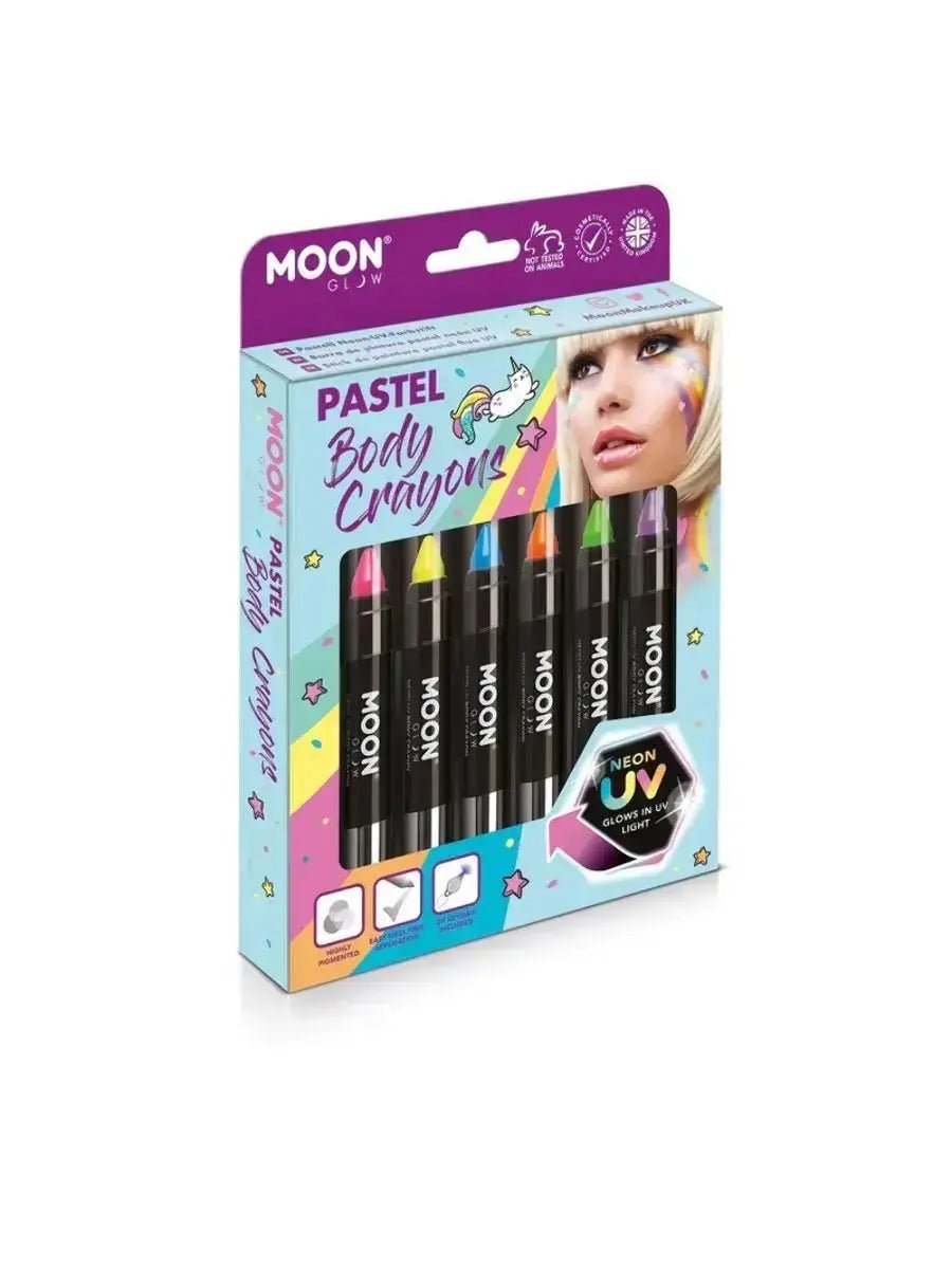 Pastel Body Crayons 6pk | The Party Hut