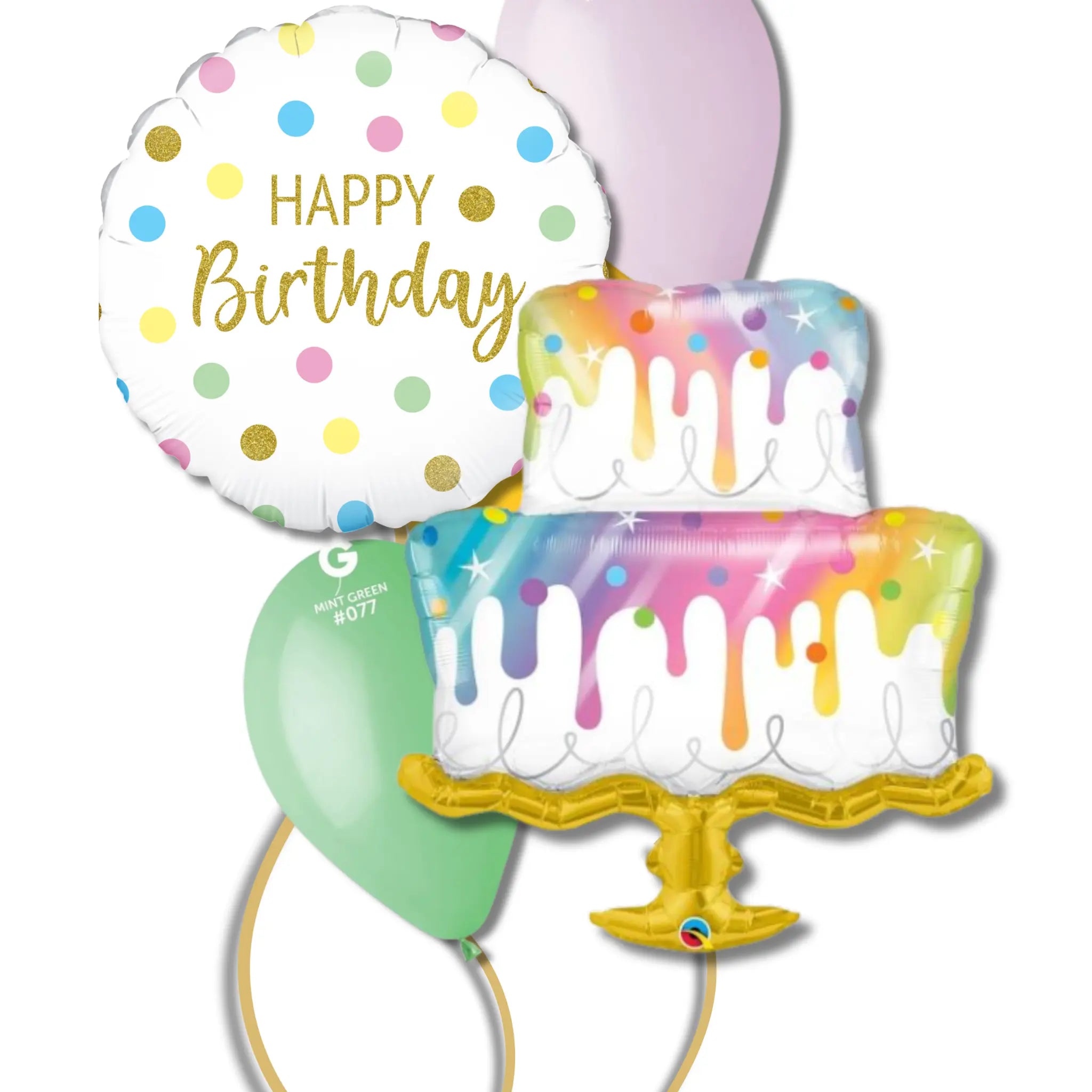 Pastel & Ombre Cake Birthday Balloons | The Party Hut