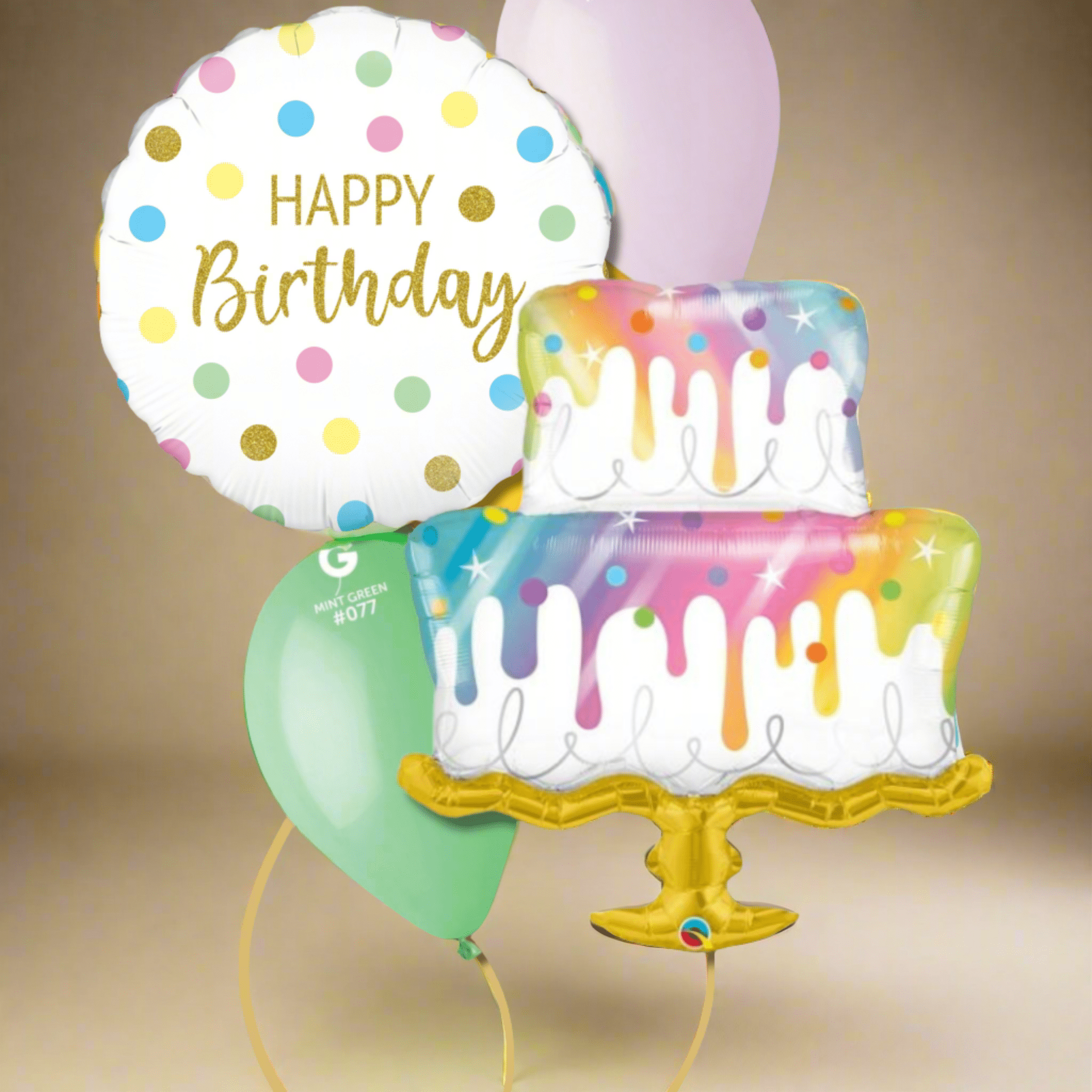 Pastel & Ombre Cake Birthday Balloons | The Party Hut