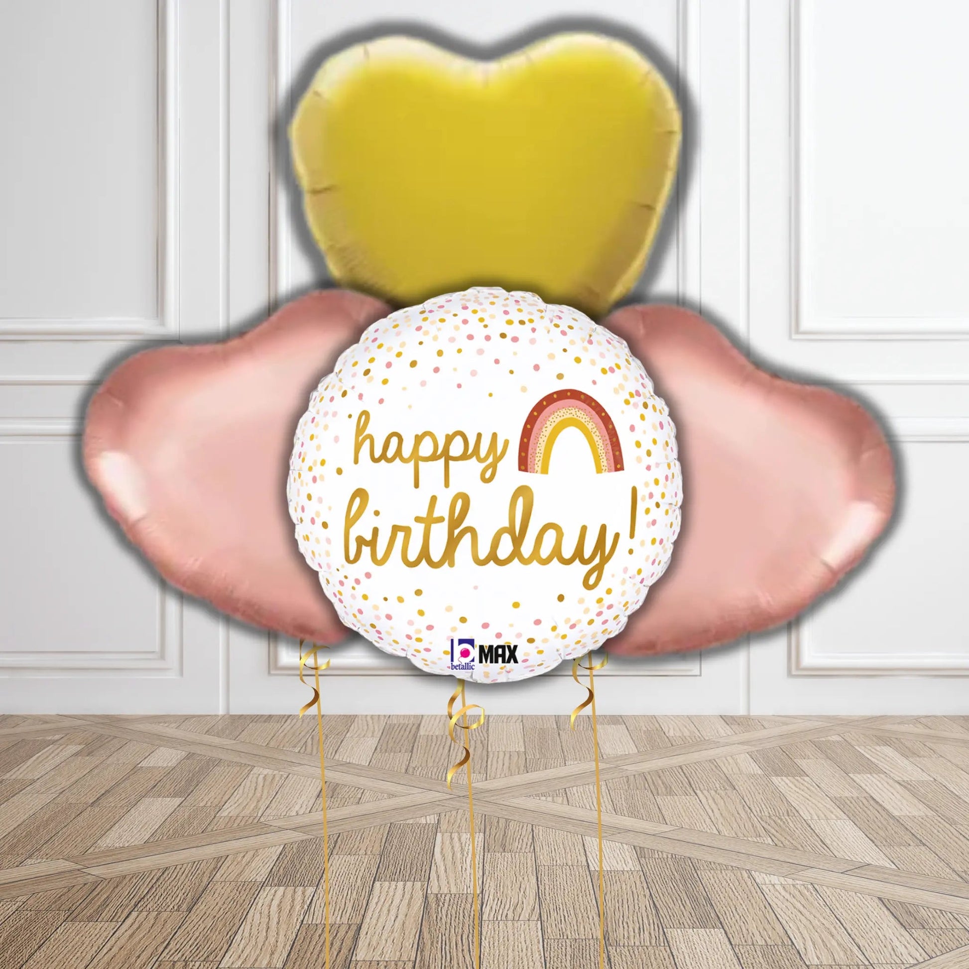 Pastel Rainbow Birthday Balloon Bouquet