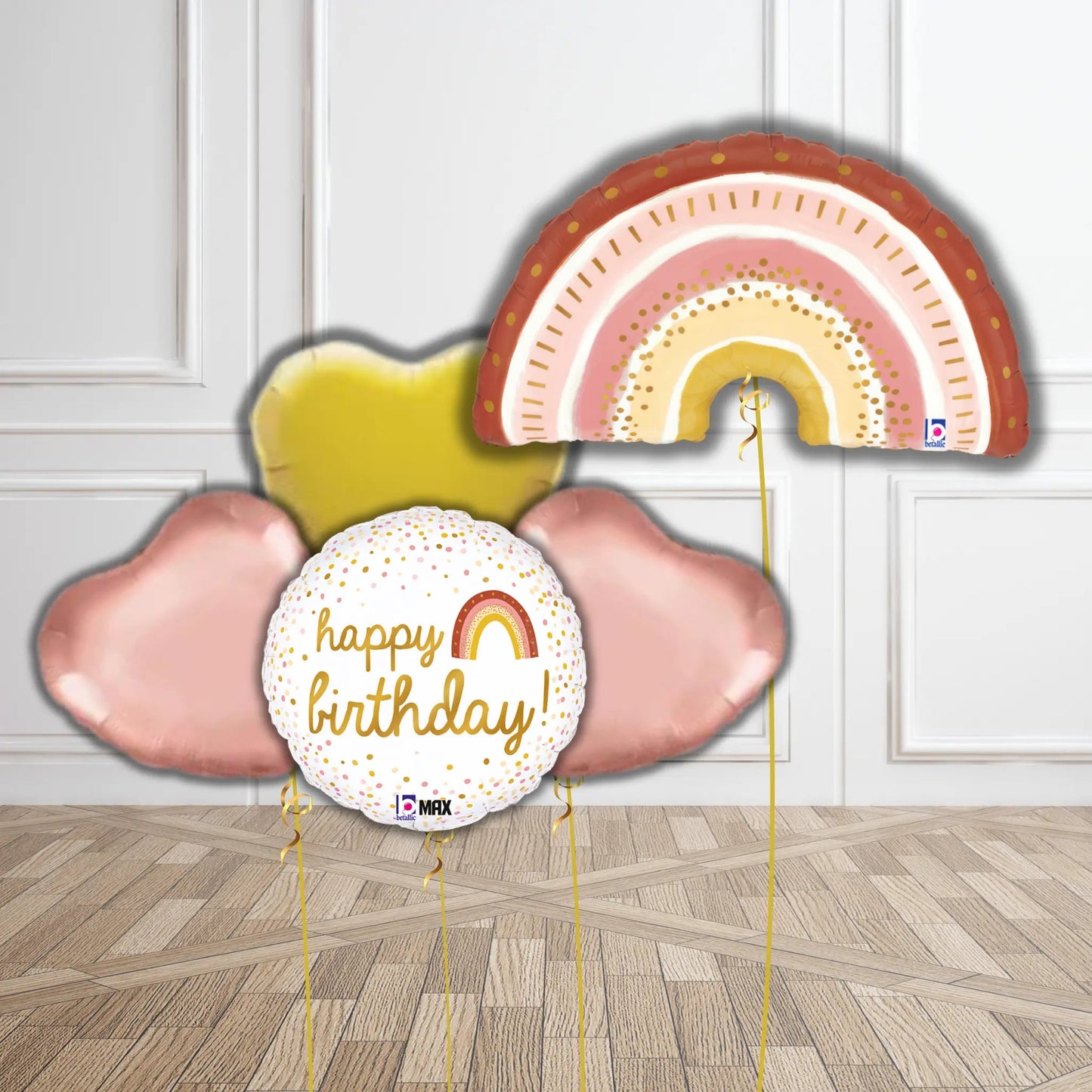 Pastel Rainbow Birthday Balloon Bouquet | The Party Hut