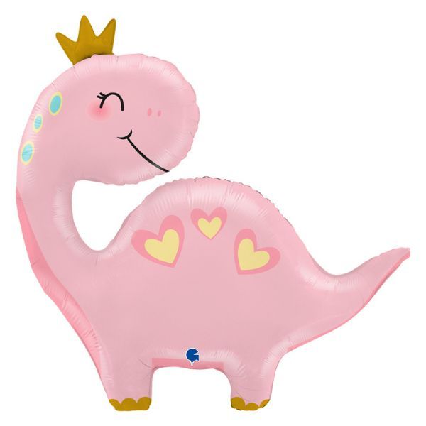 Pink Birthday Dinosaur Balloon