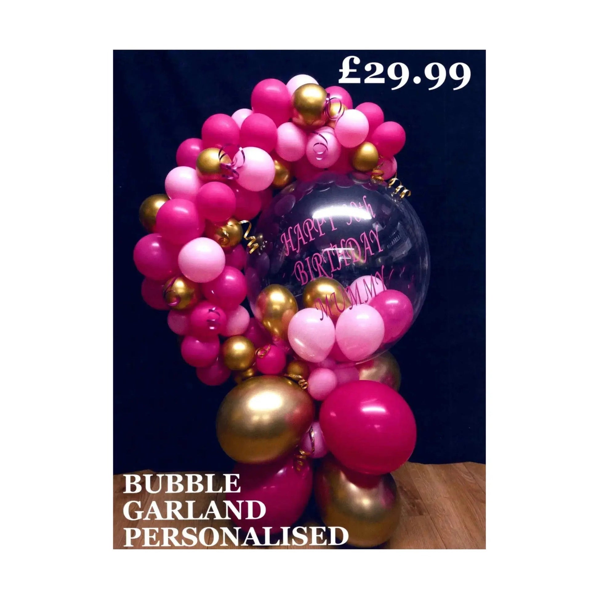 Pink Bubble Garland Balloon Display