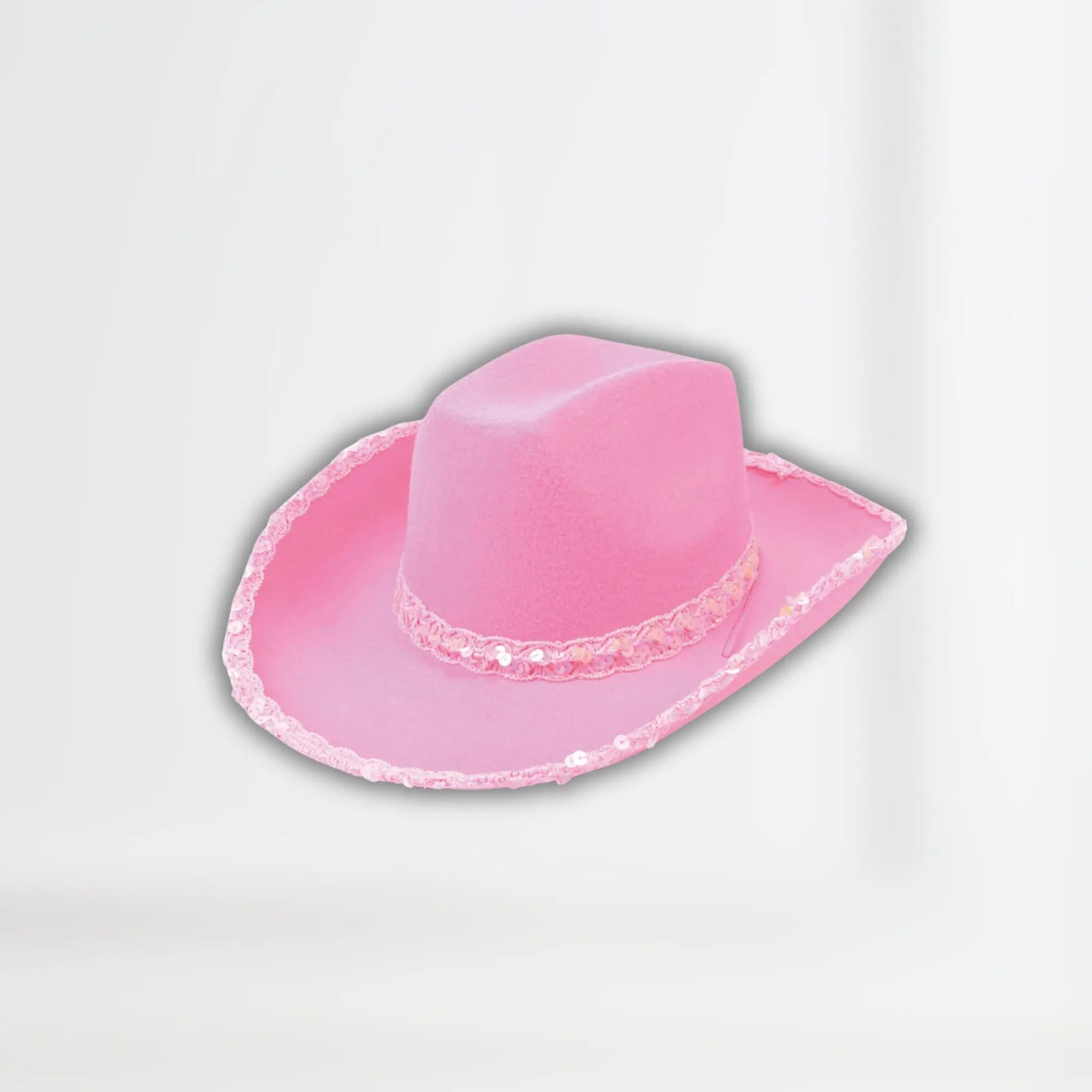 Pink Felt Cowboy Hat with Sequins | The Party Hut