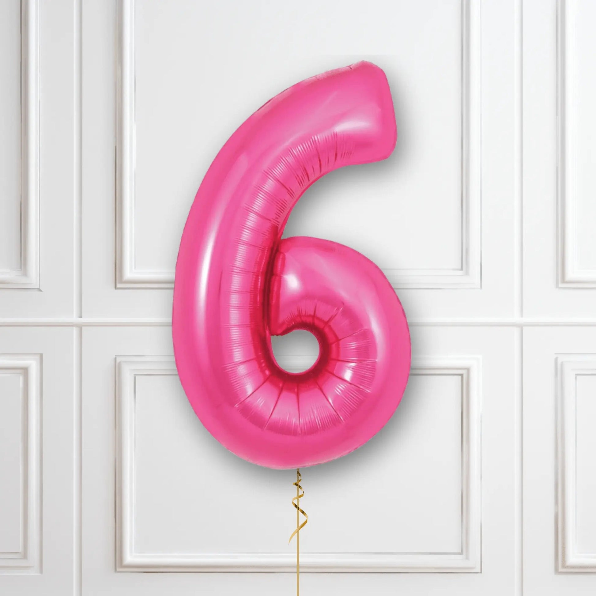 Pink Number Balloons - 34", With Helium