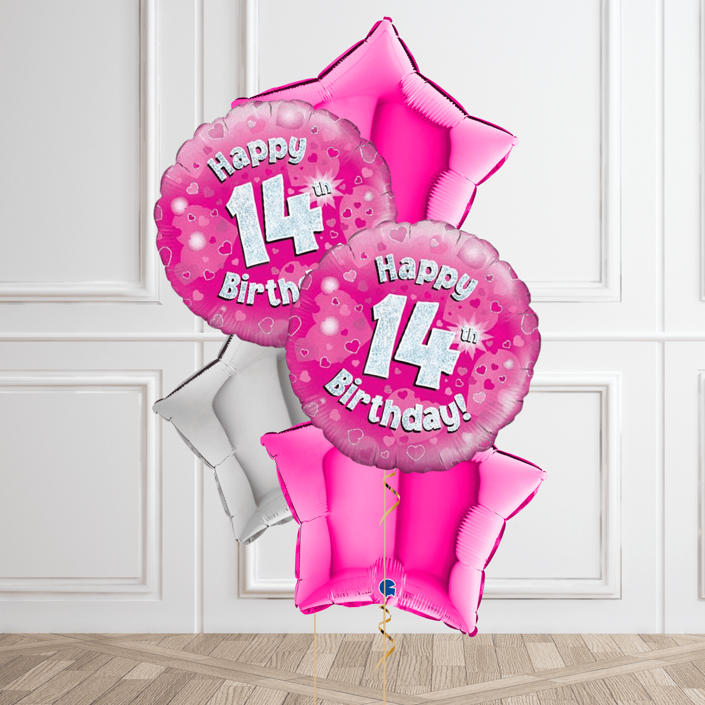 Pink Sparkle 14th Birthday Balloon Bouquet | The Party Hut