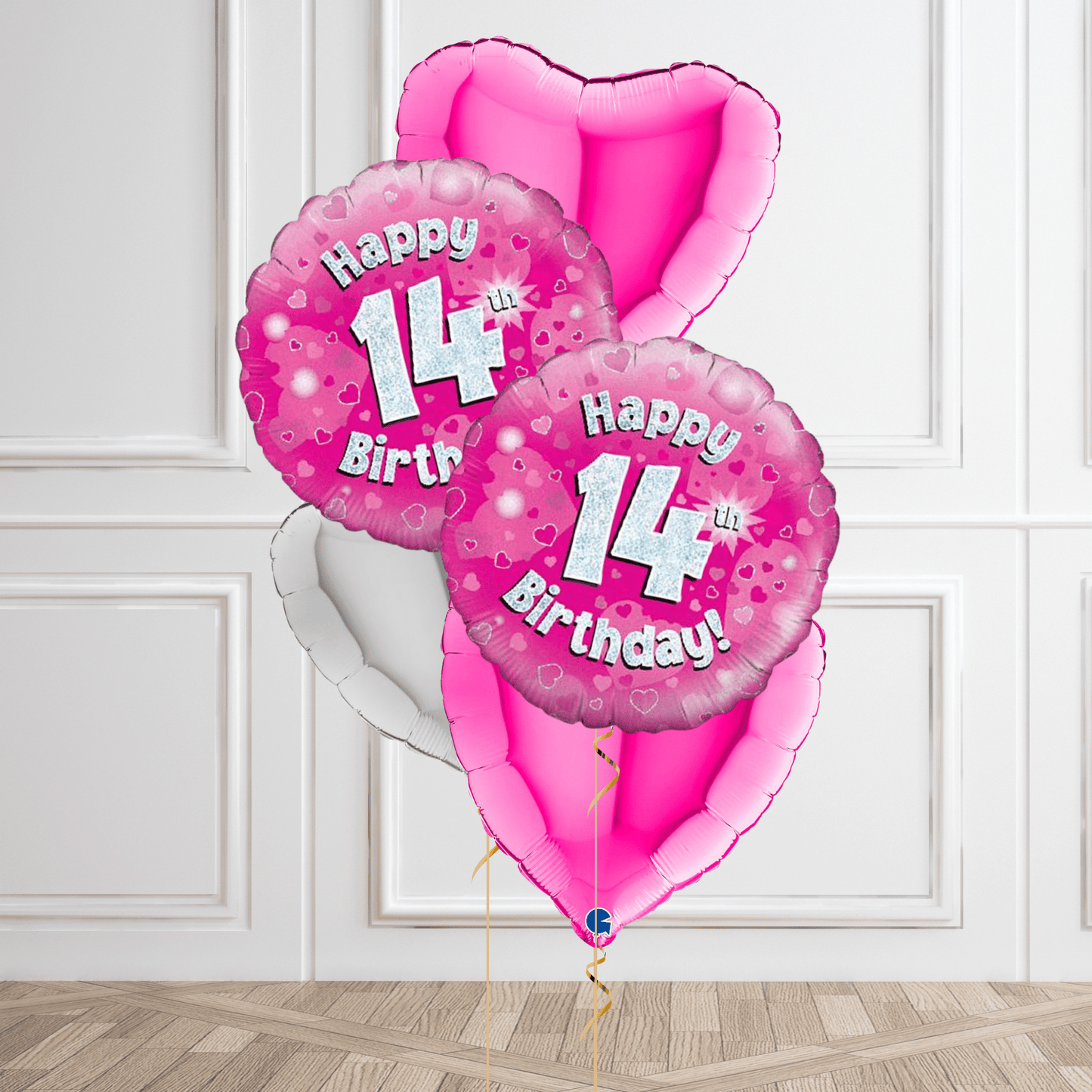 Pink Sparkle 14th Birthday Balloon Bouquet | The Party Hut